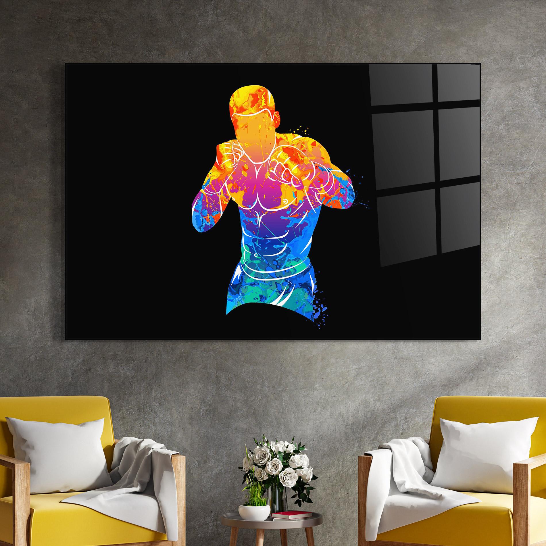 Glasbild Colorful Box mockup 4