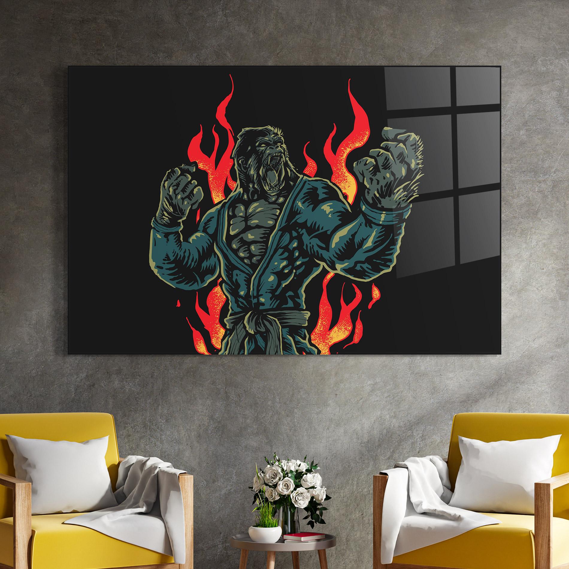 Glasbild Gorilla Box Fighter mockup 4