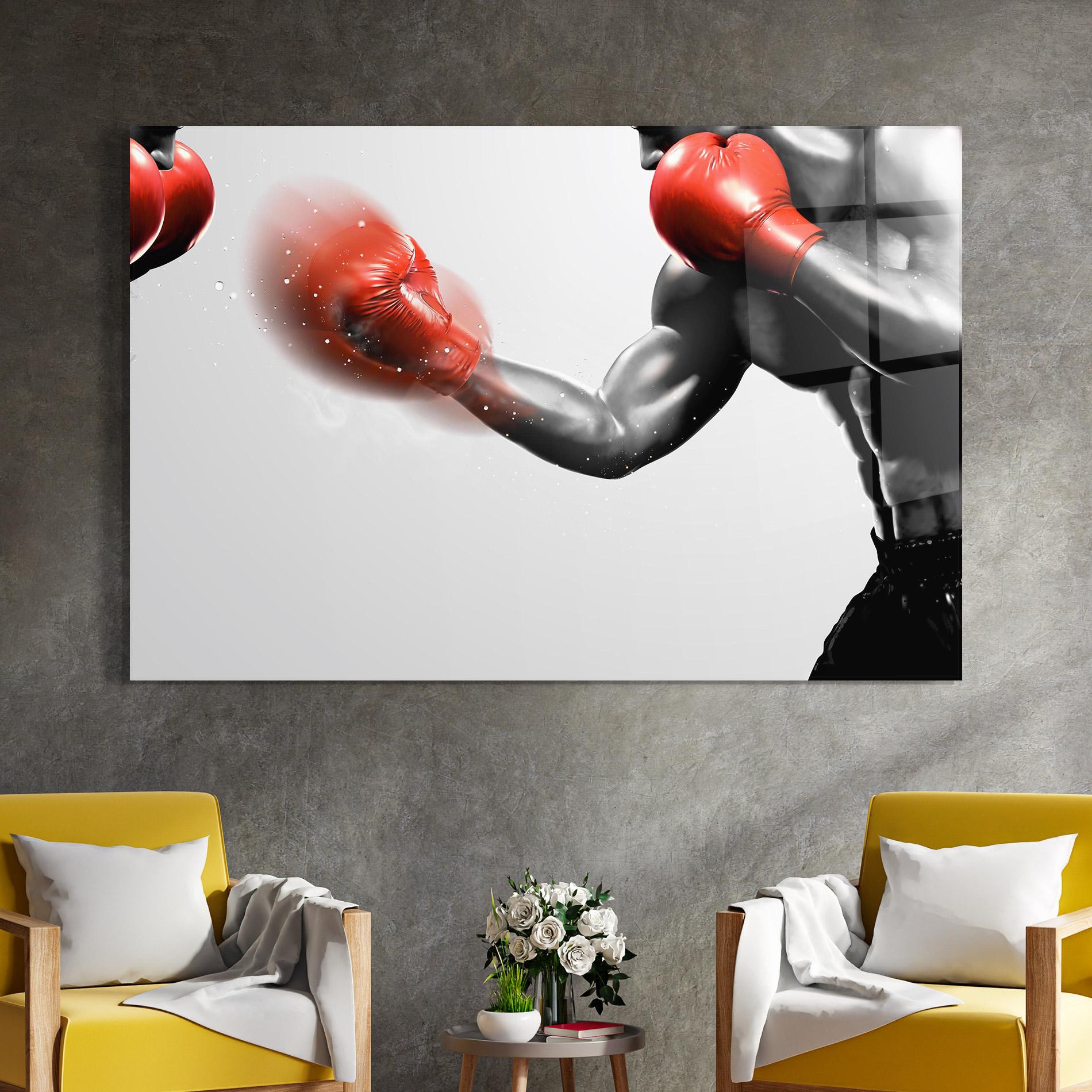 Glasbild Red Smoke Box mockup 4