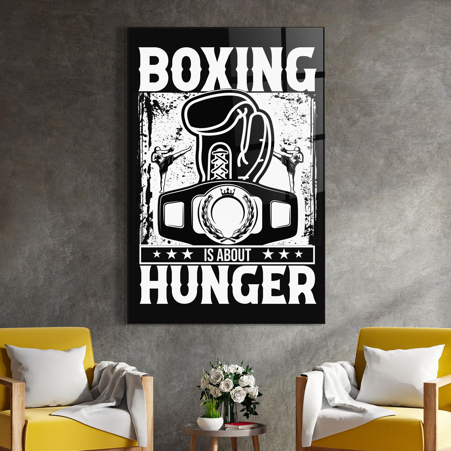 Glasbild Boxing Hunger mockup 4
