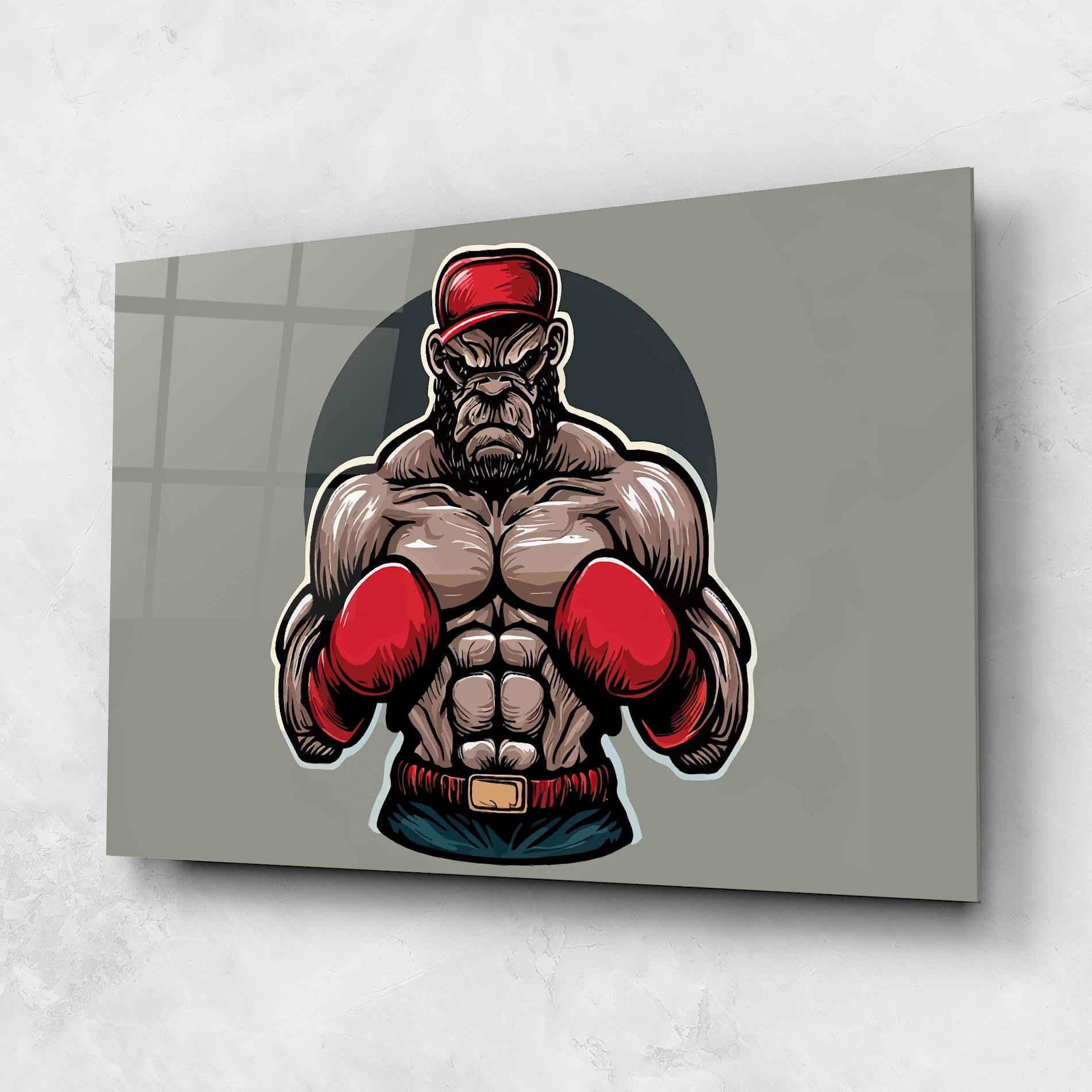 Glasbild Boxer Character mockup 1