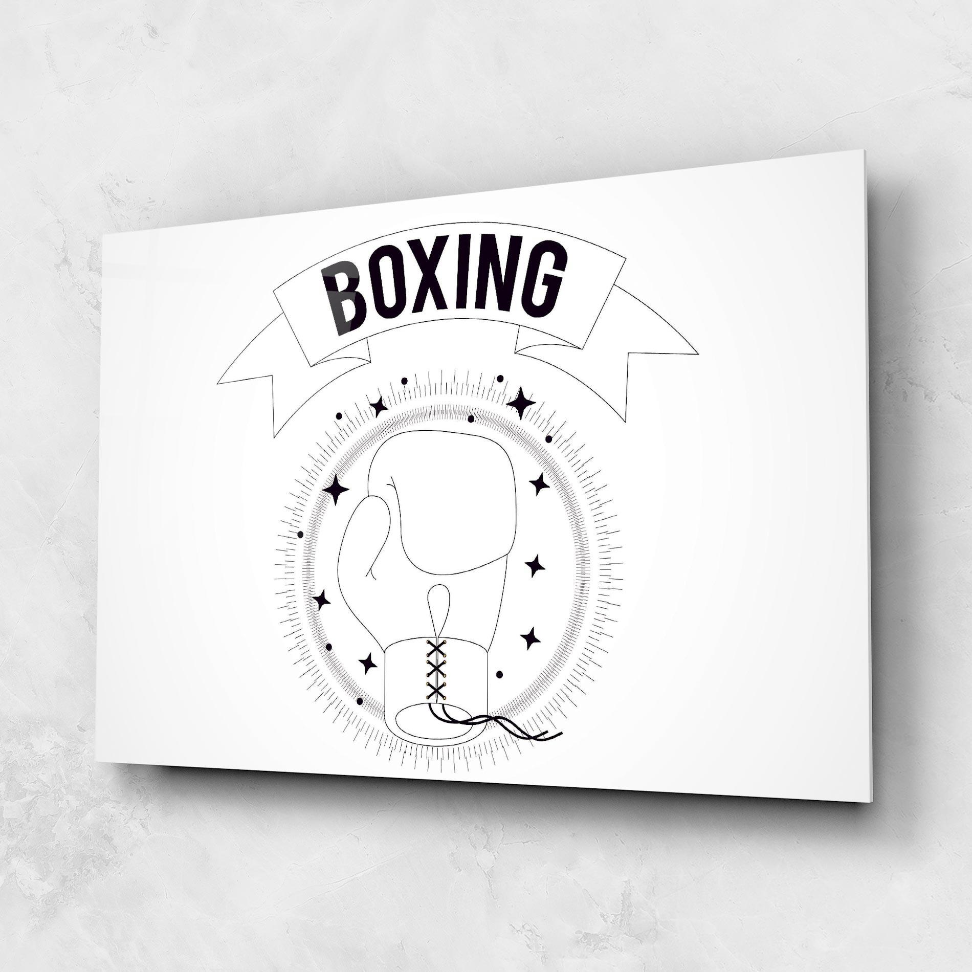 Glasbild Boxing Line mockup 1