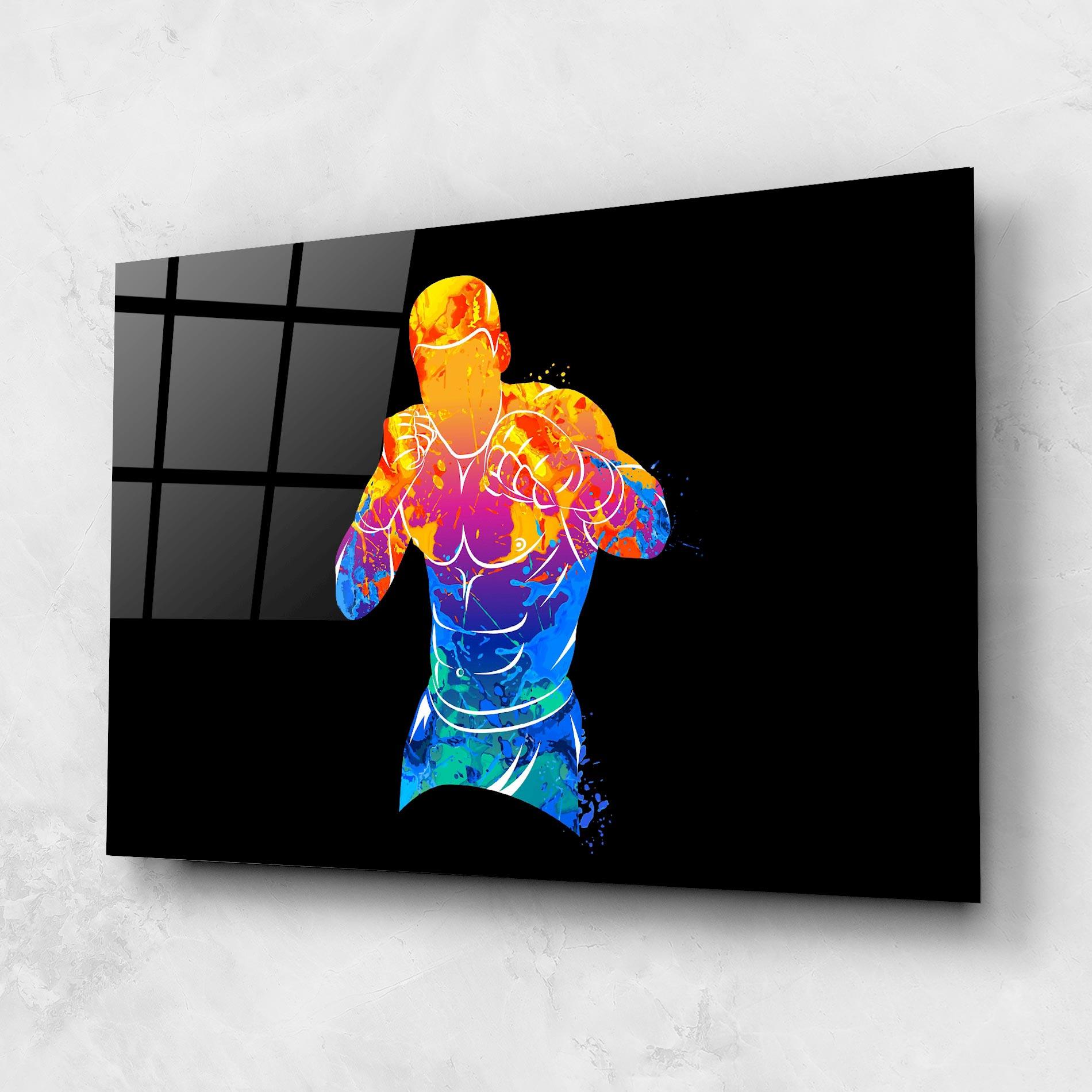 Glasbild Colorful Box mockup 1