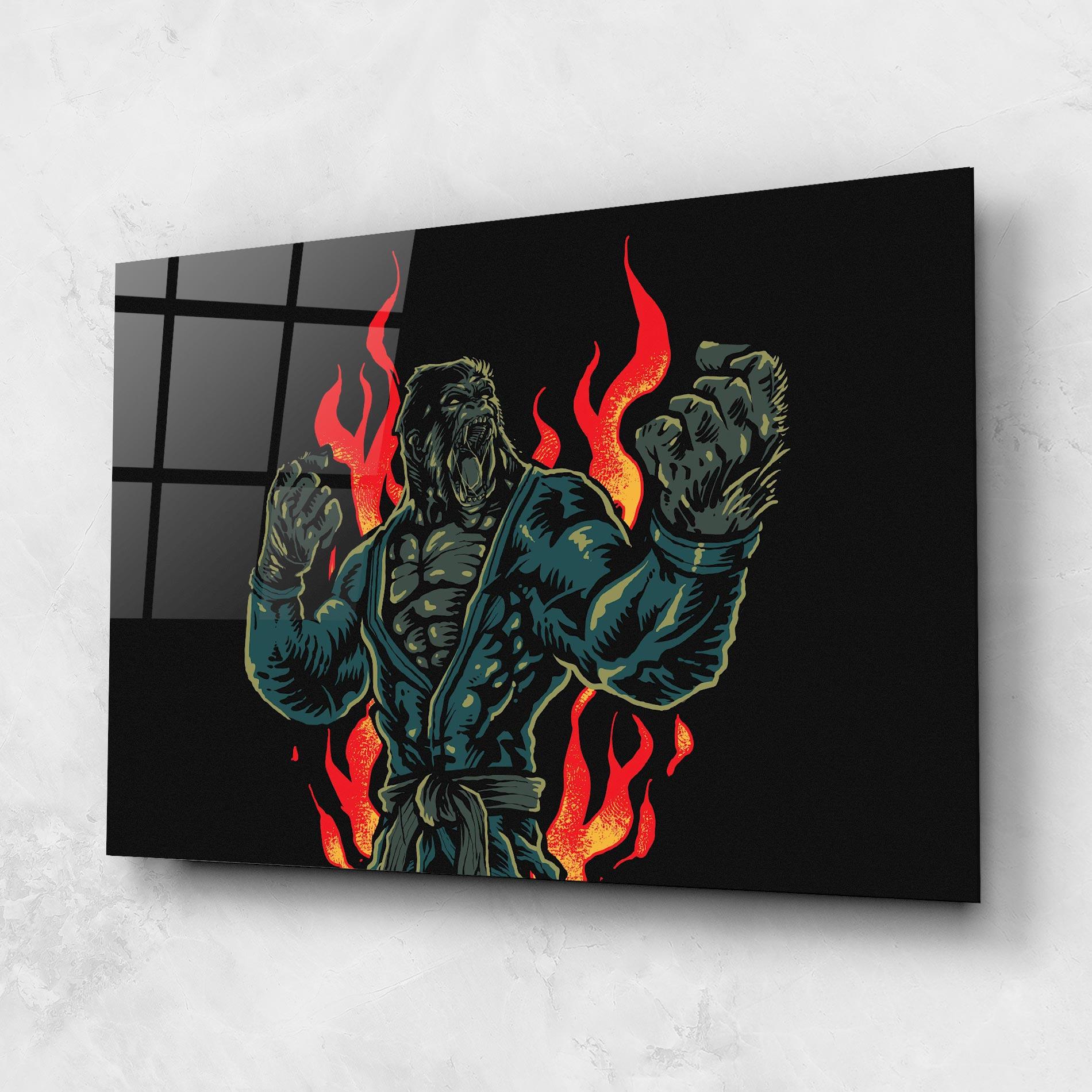 Glasbild Gorilla Box Fighter mockup 1