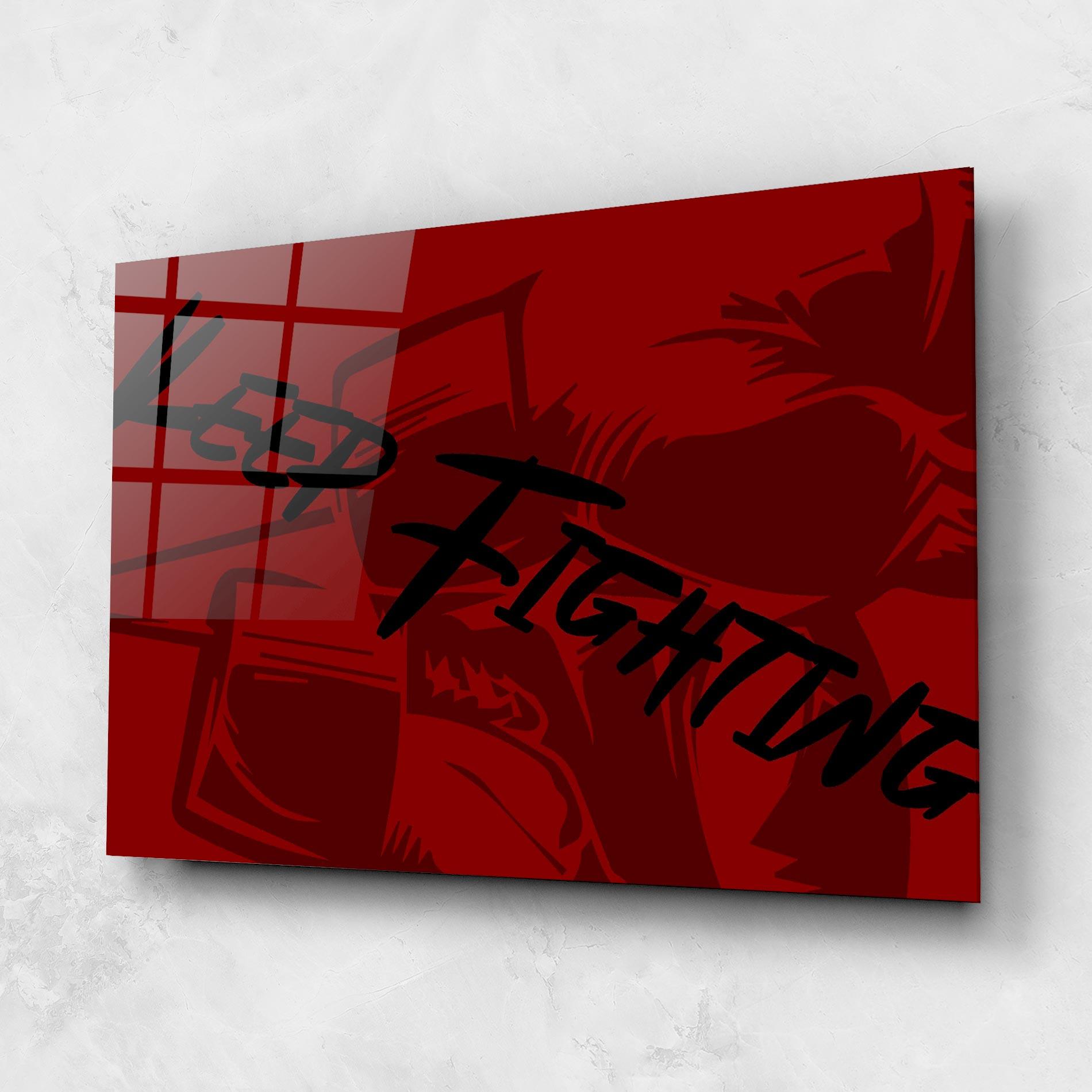 Glasbild Keep Fighting mockup 1