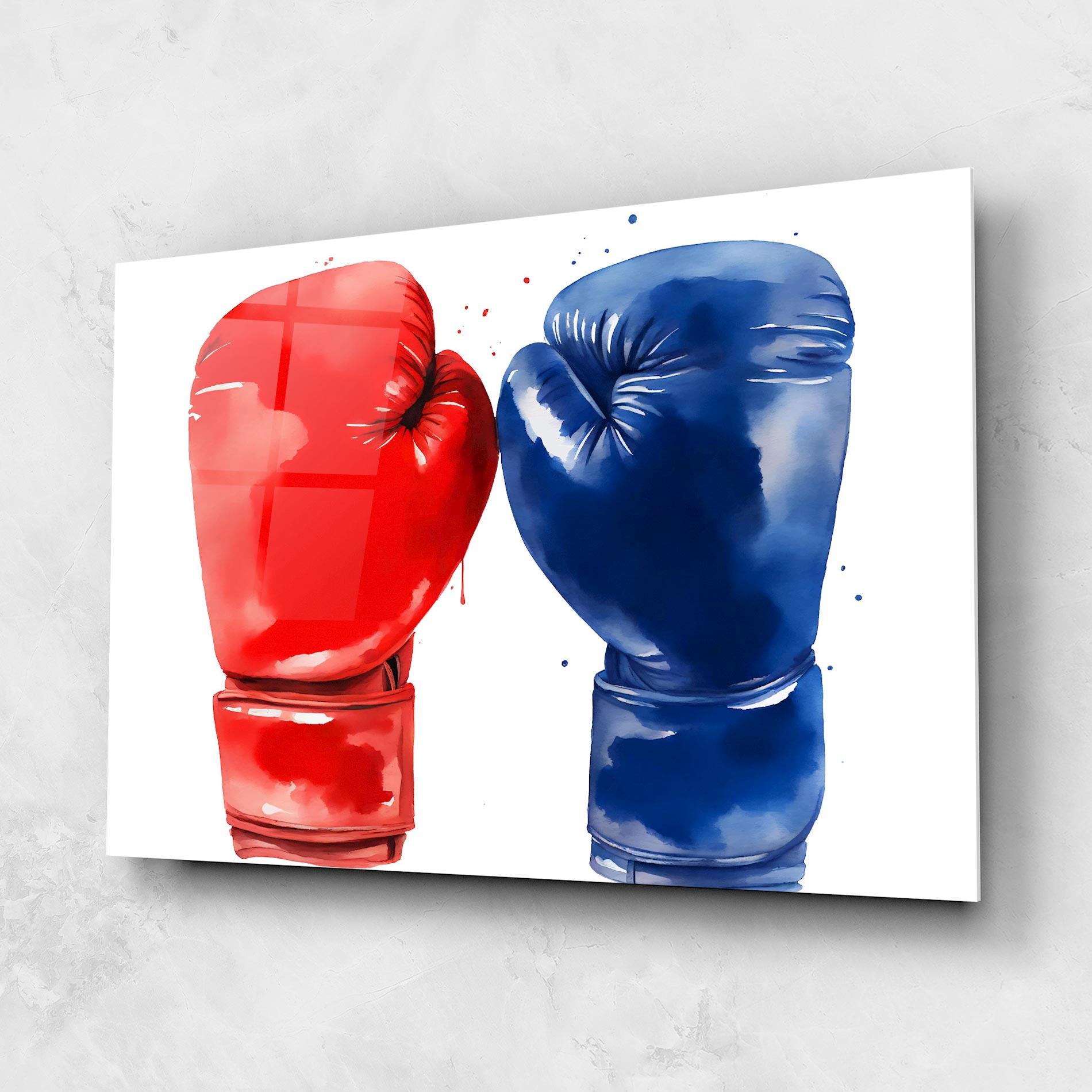 Glasbild Red Blue Box mockup 1