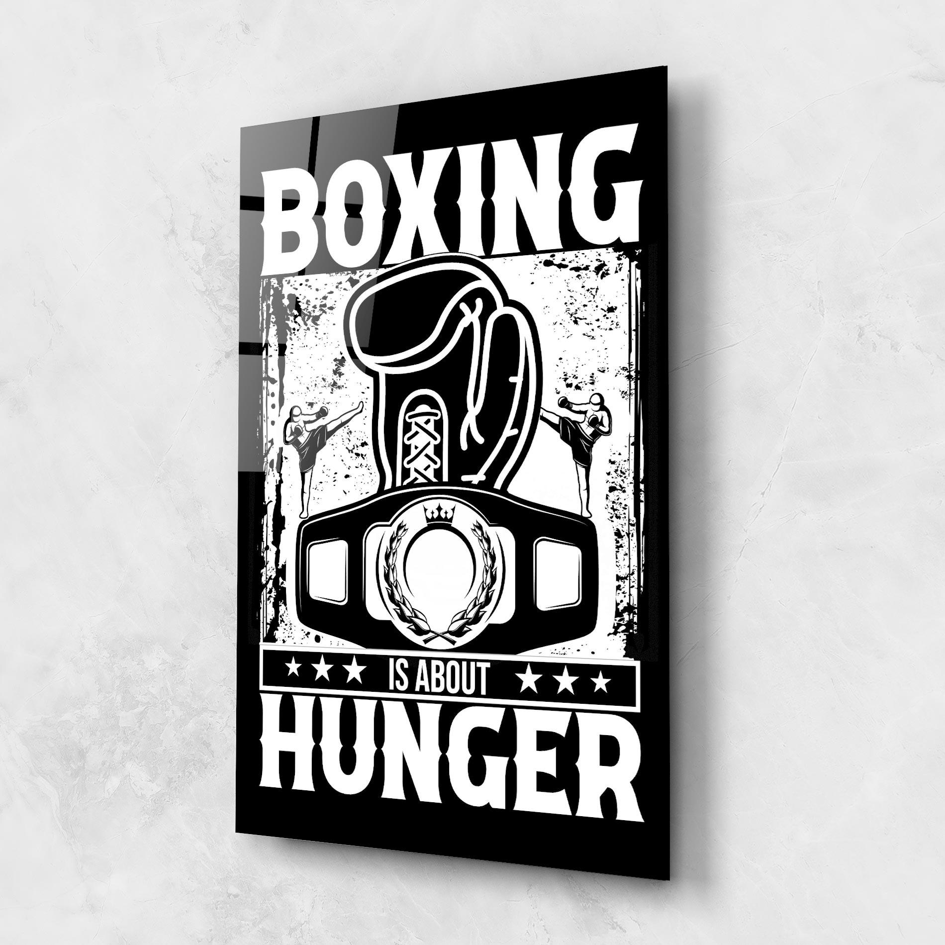 Glasbild Boxing Hunger mockup 1