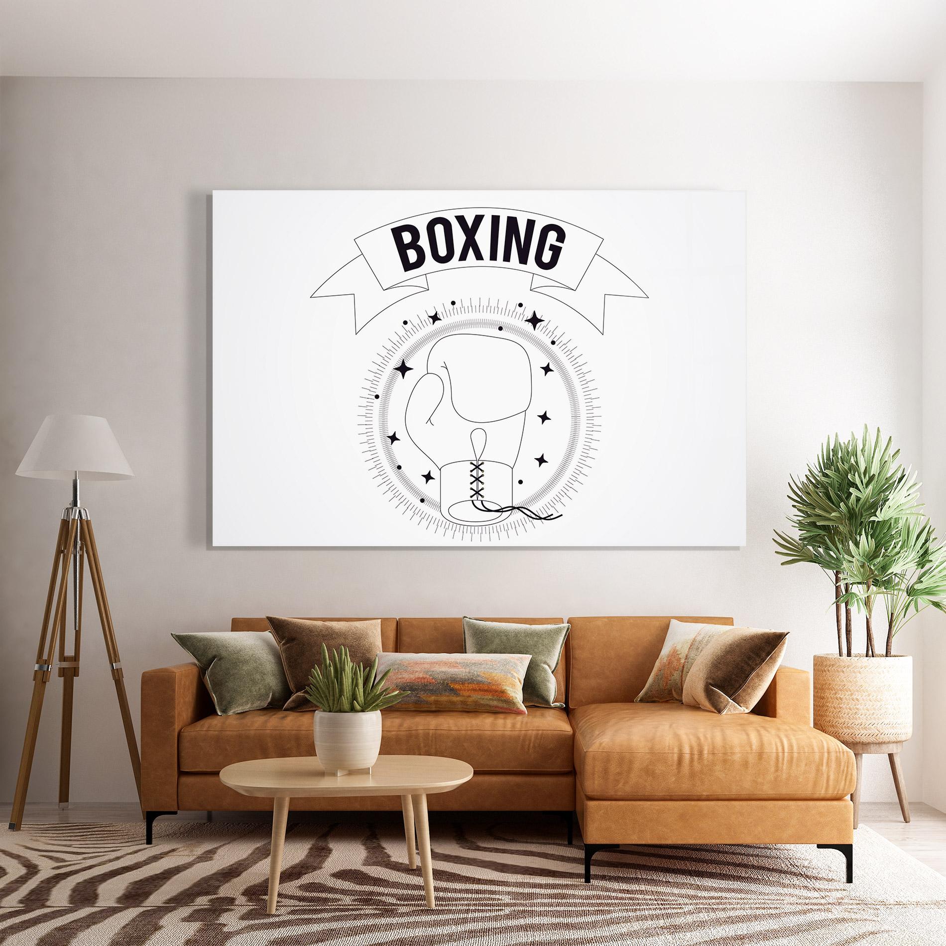 Glasbild Boxing Line mockup 7