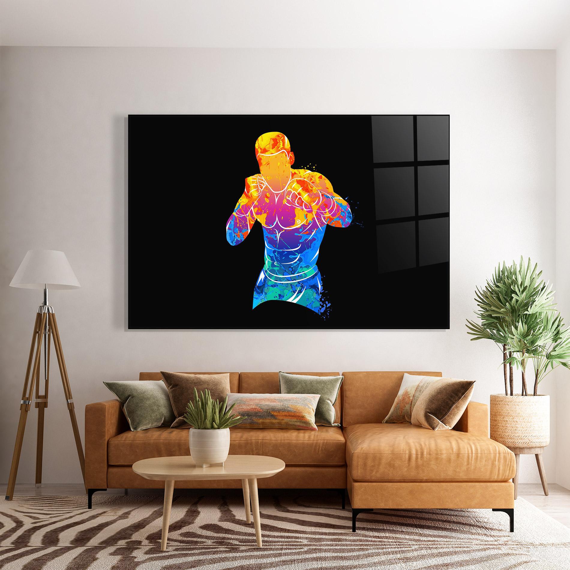 Glasbild Colorful Box mockup 7