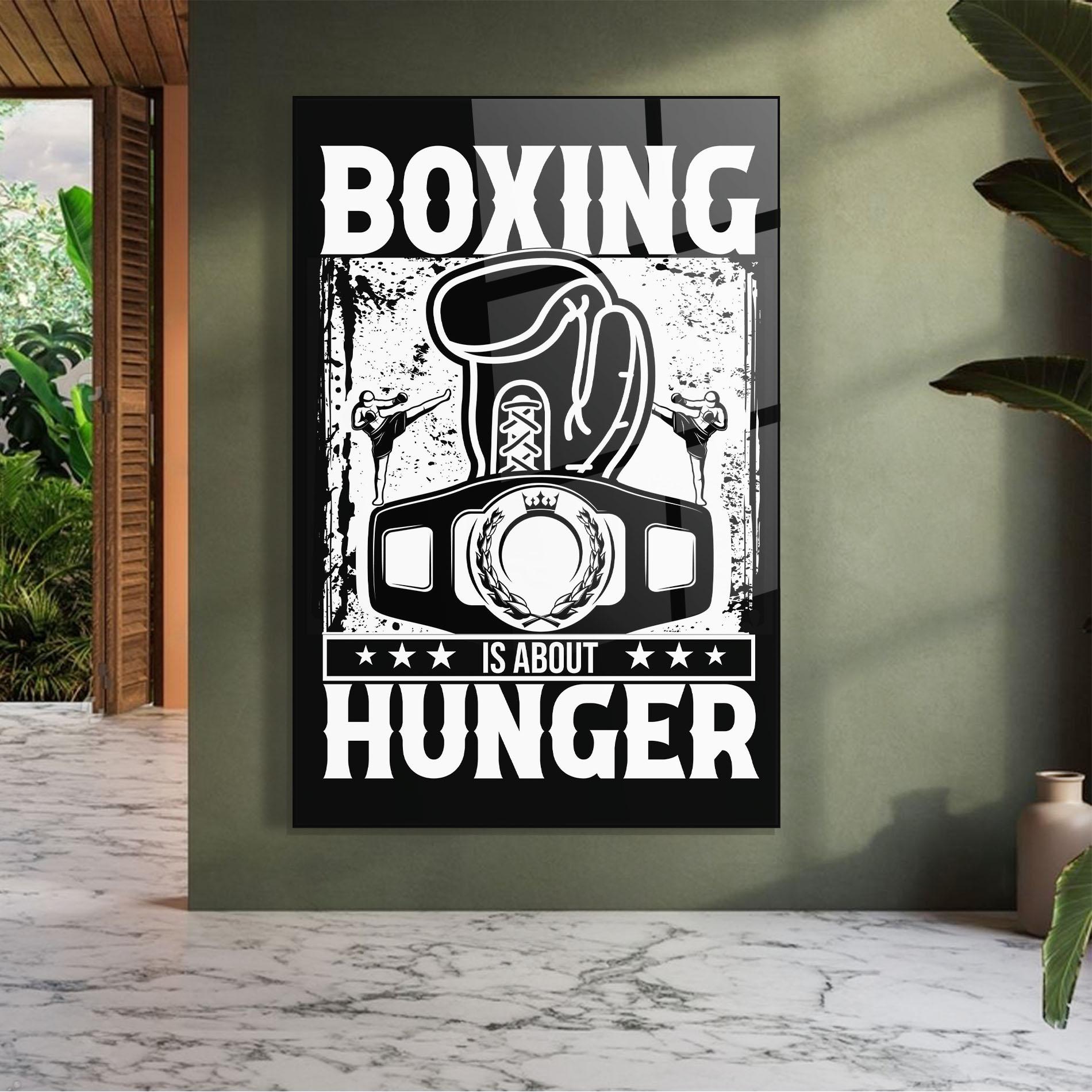 Glasbild Boxing Hunger mockup 7