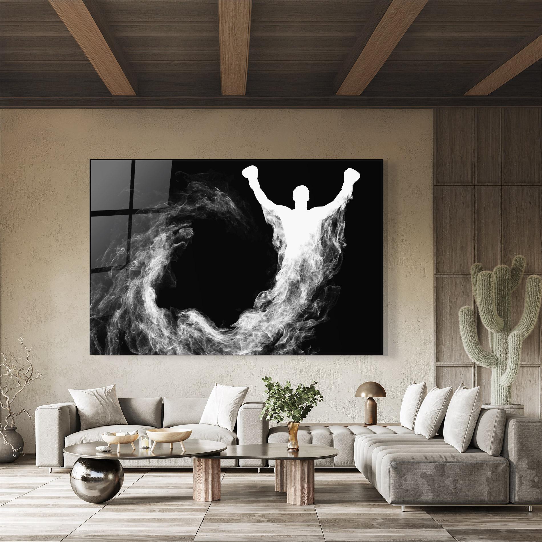 Glasbild Box White Smoke mockup 8