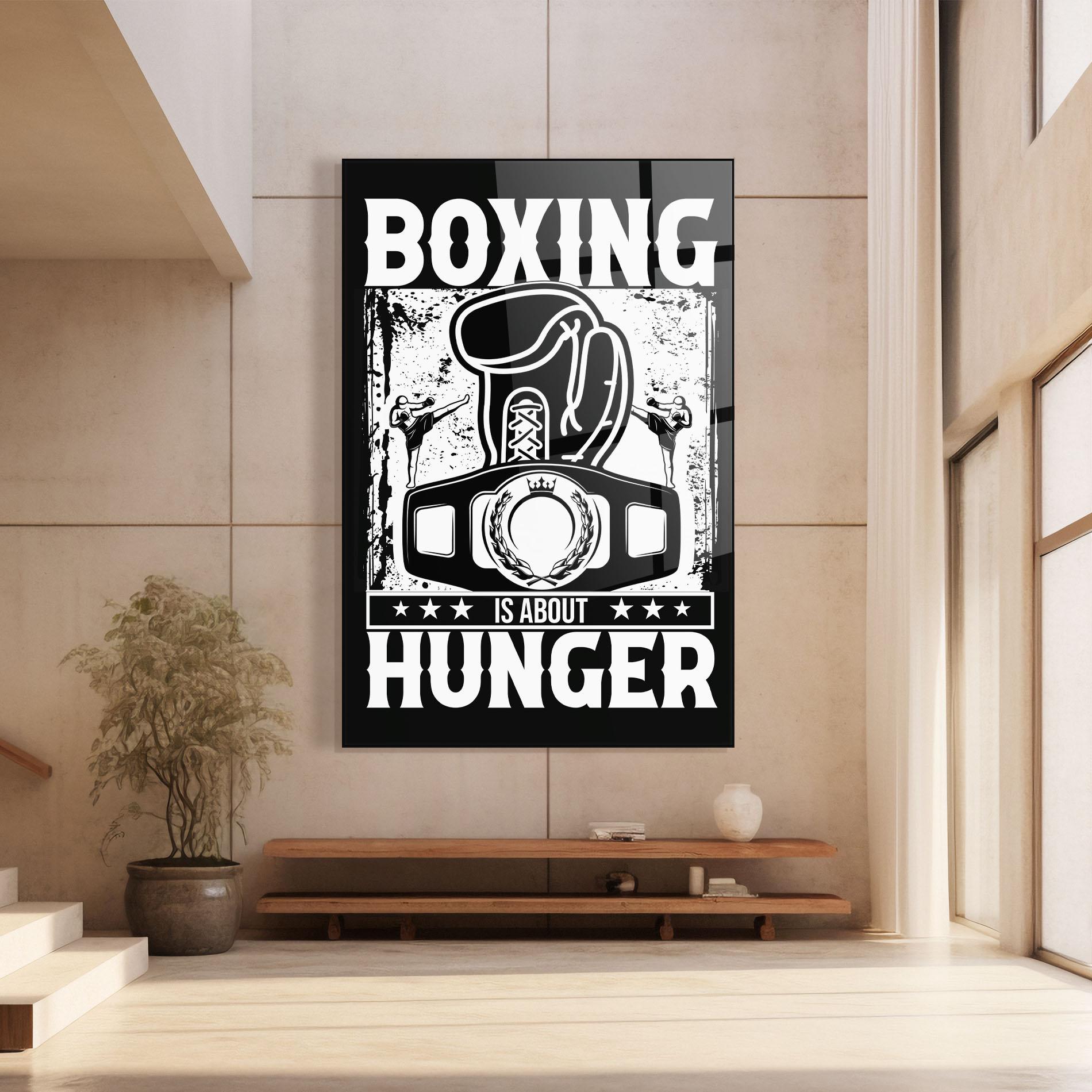 Glasbild Boxing Hunger mockup 8