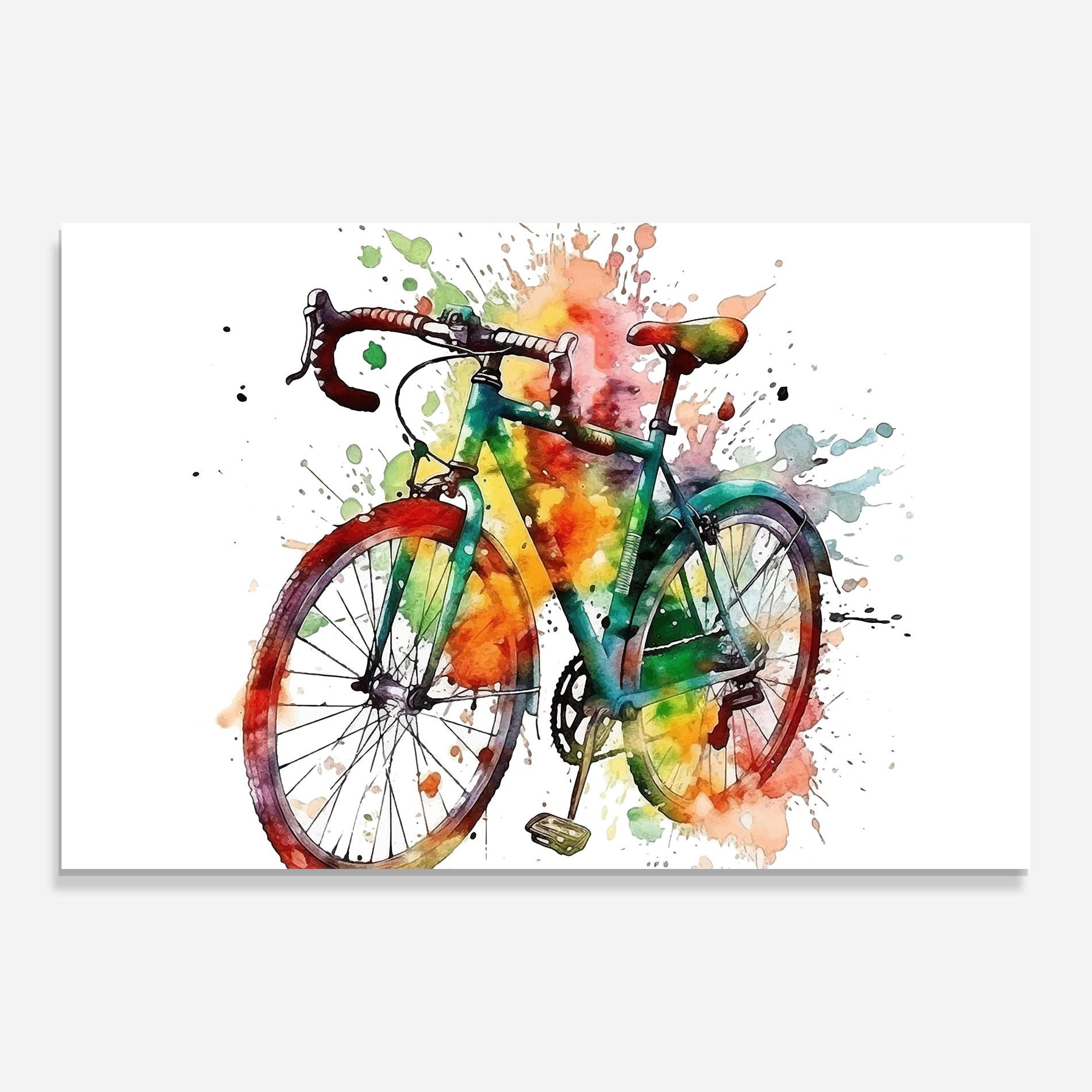Glasbild Bicycle Color Splash mockup 0