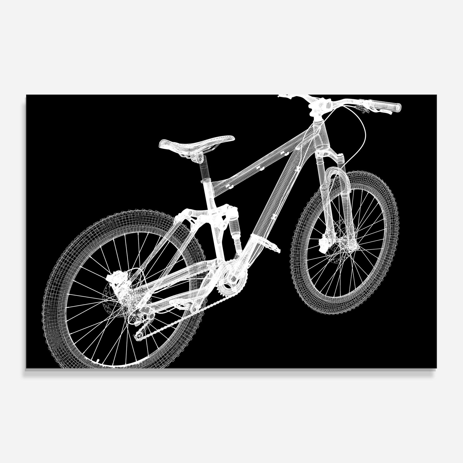 Glasbild Bike 3d Model mockup 0