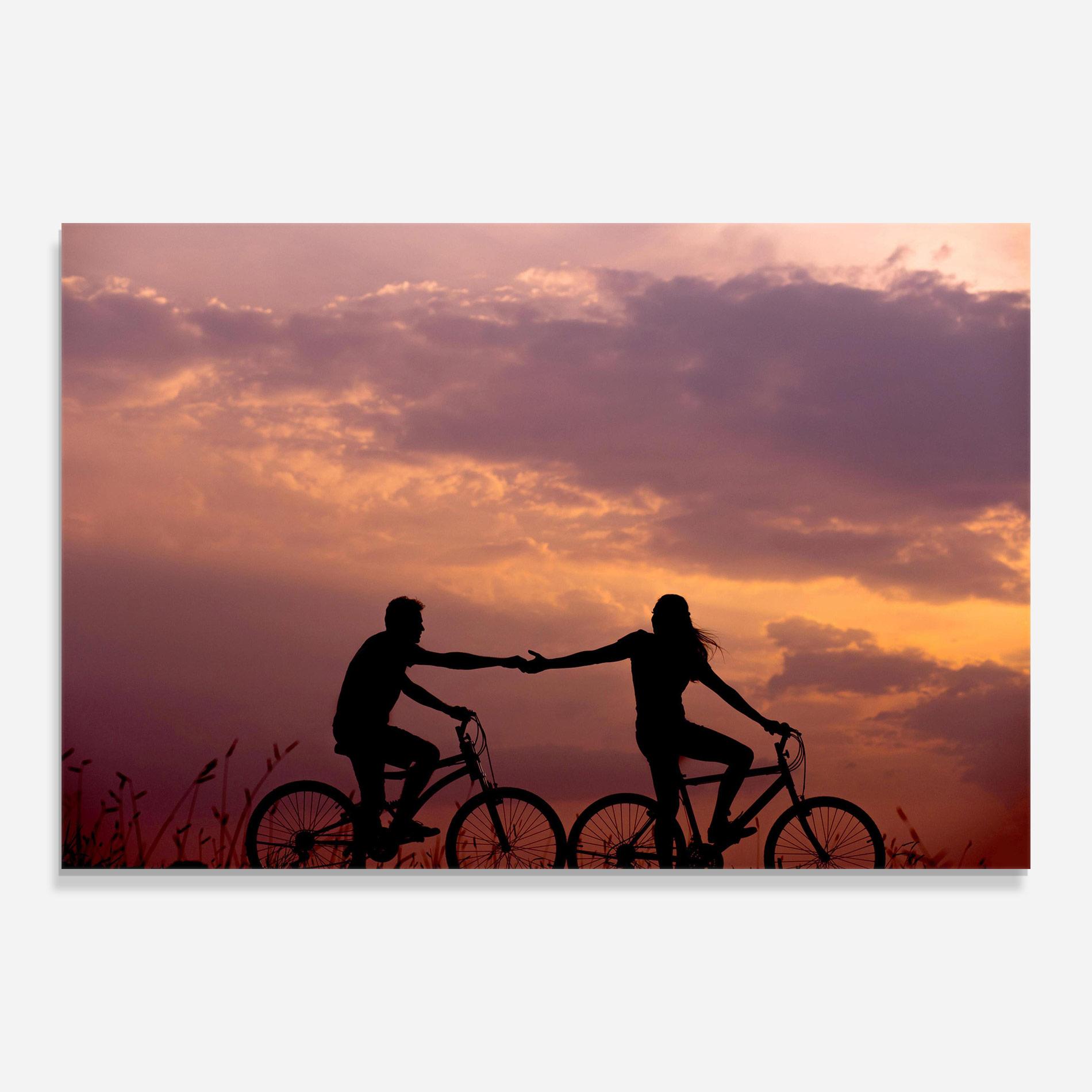 Glasbild Bike Couple mockup 0