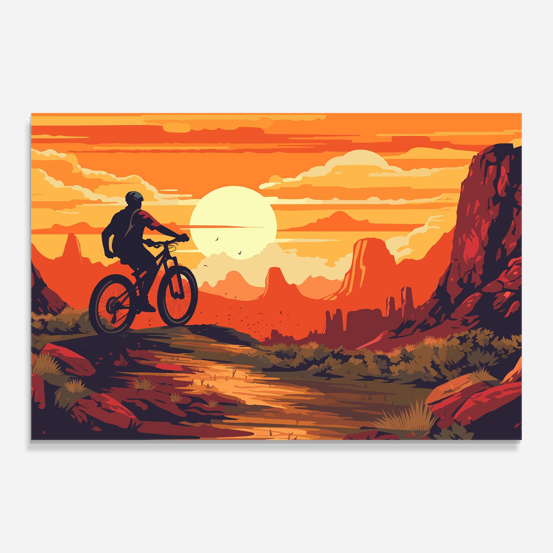 Glasbild Bike Mountain View mockup 0