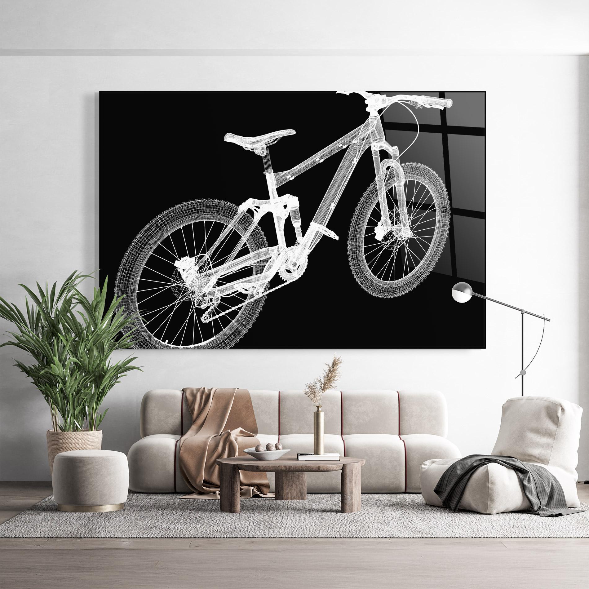 Glasbild Bike 3d Model mockup 9