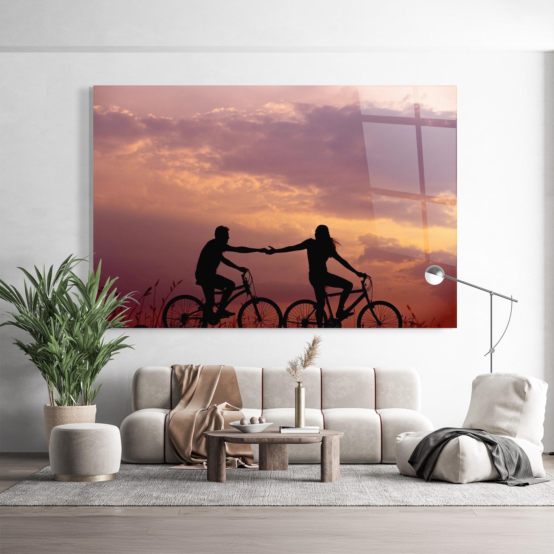 Glasbild Bike Couple mockup 9