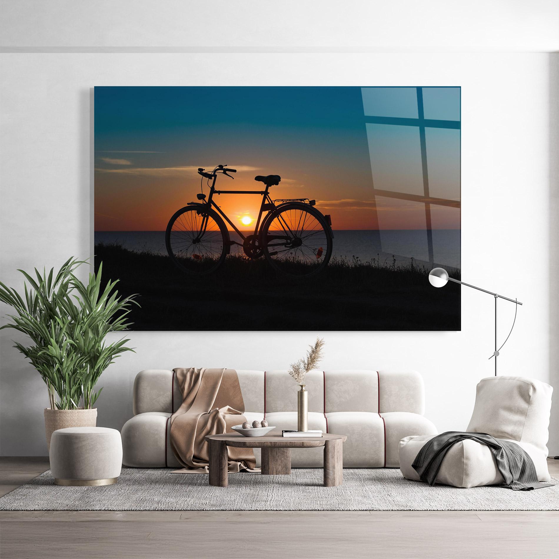 Glasbild Bike Silhouette mockup 9