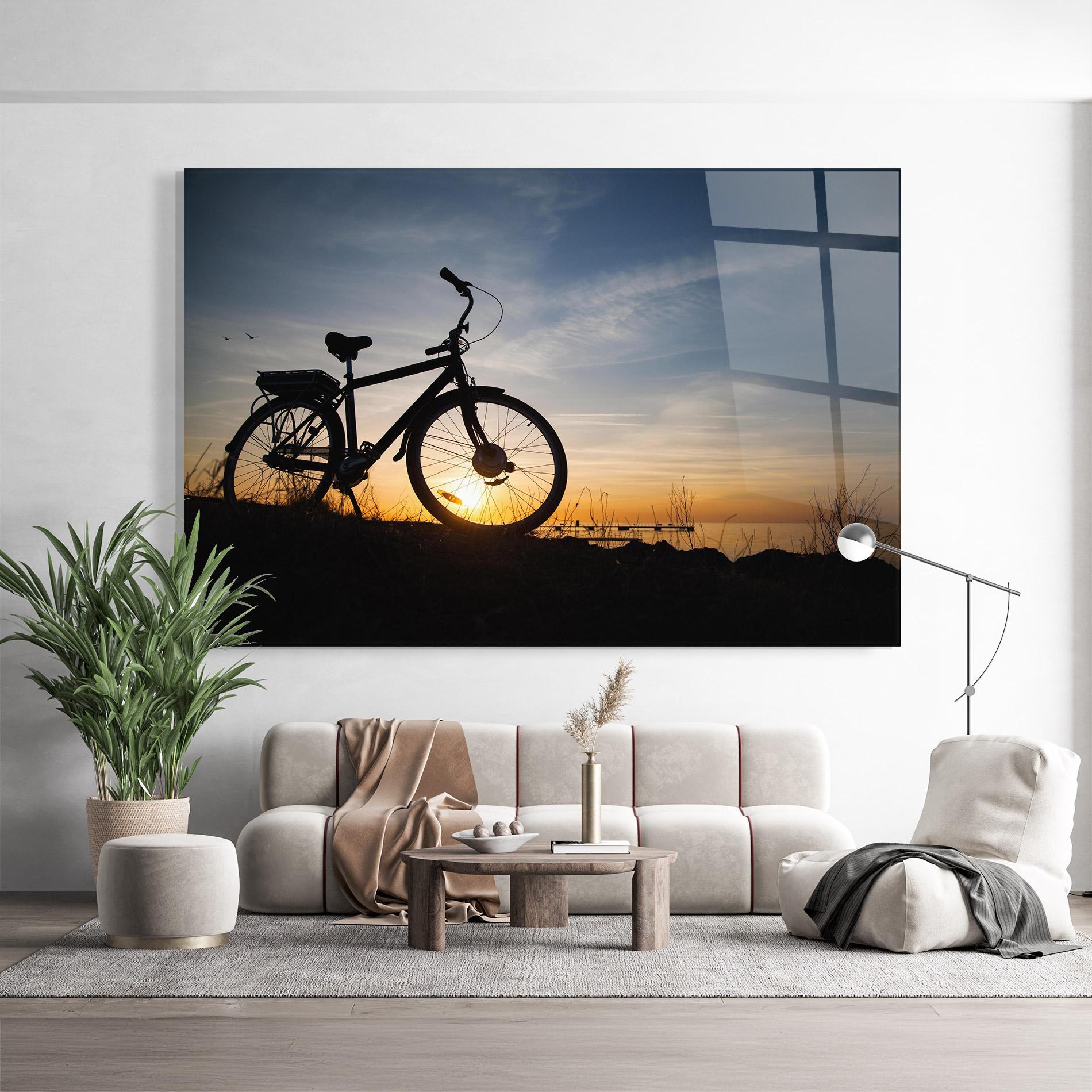 Glasbild Blue Sky Bike mockup 9