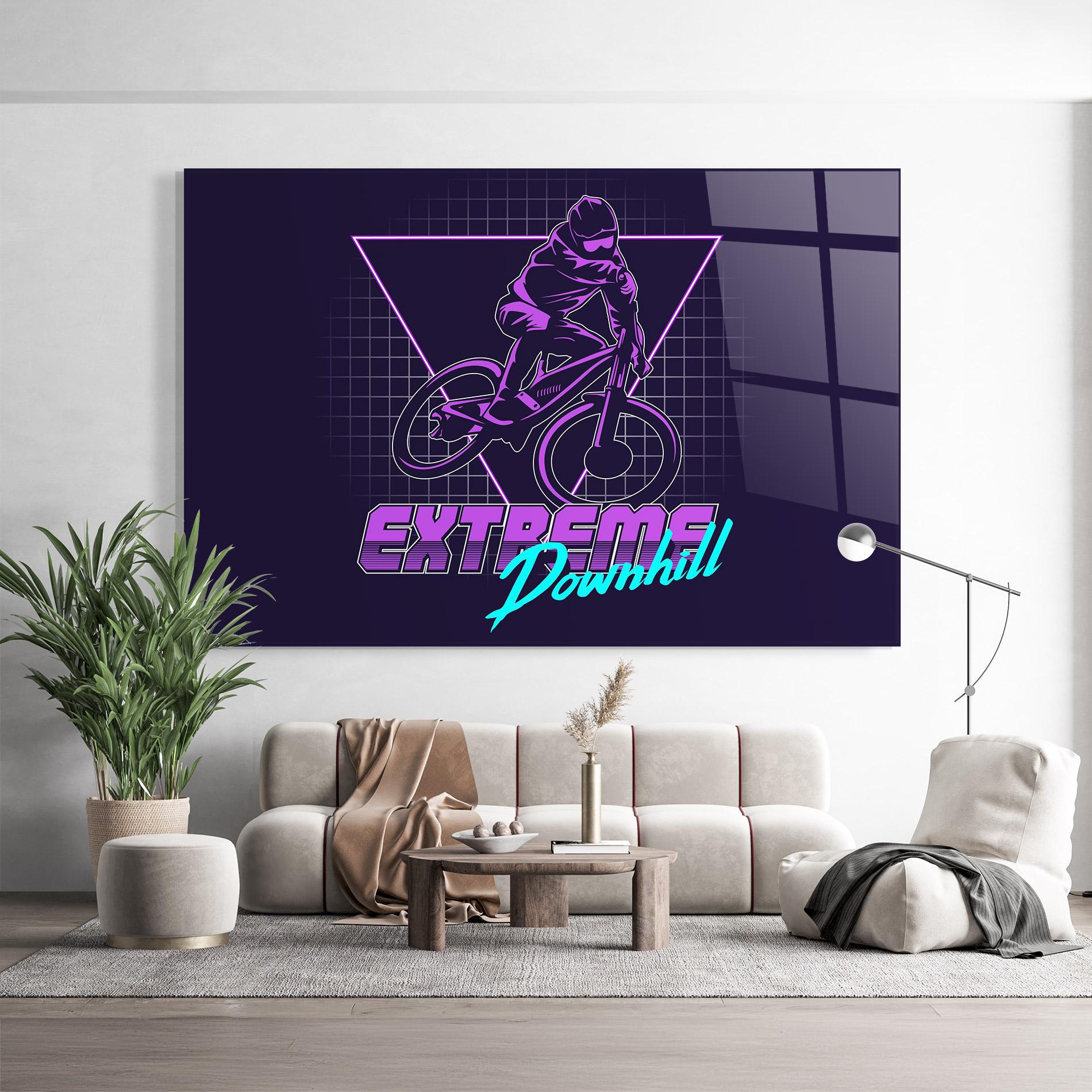 Glasbild Extreme Downhill mockup 9