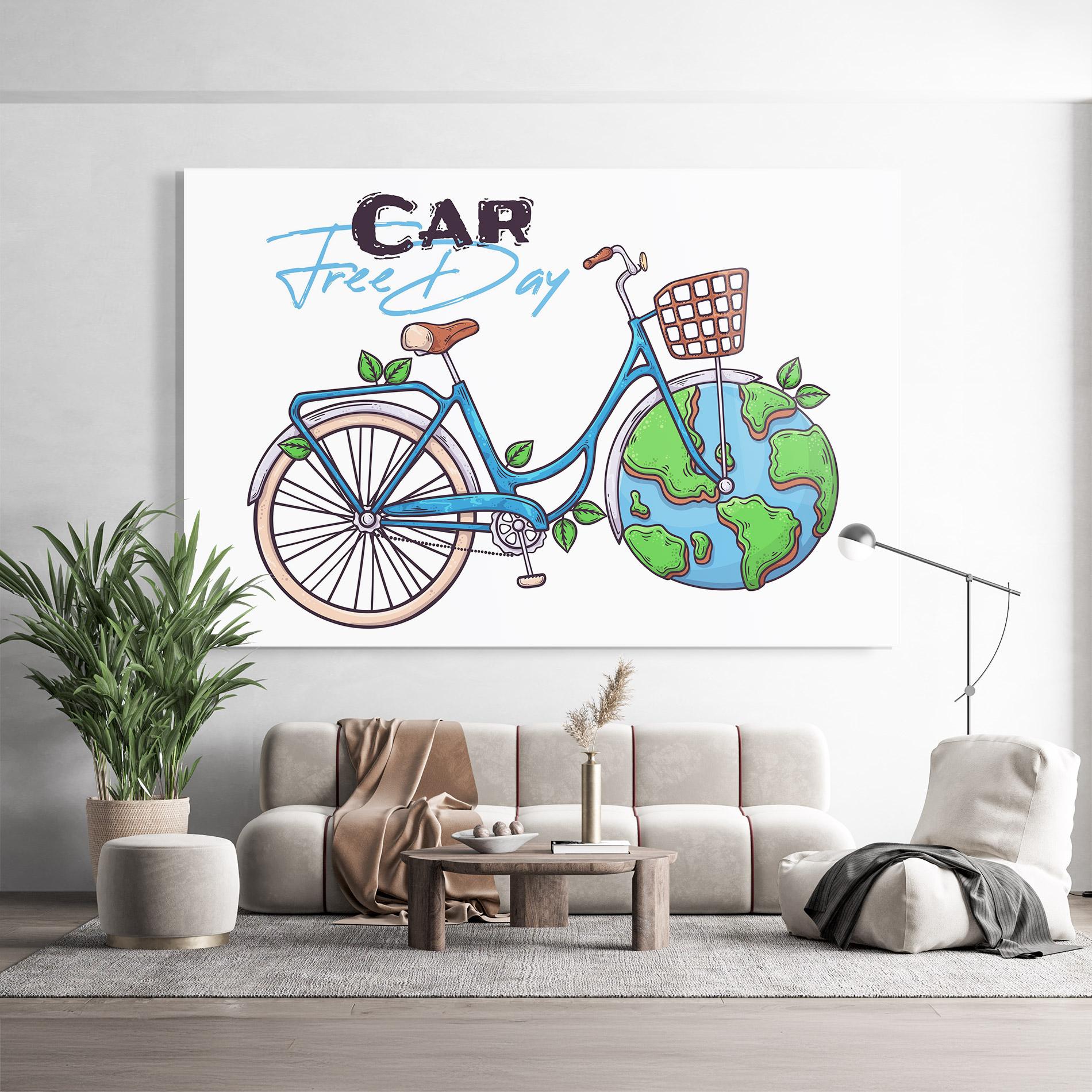 Glasbild Free Day Bike mockup 9