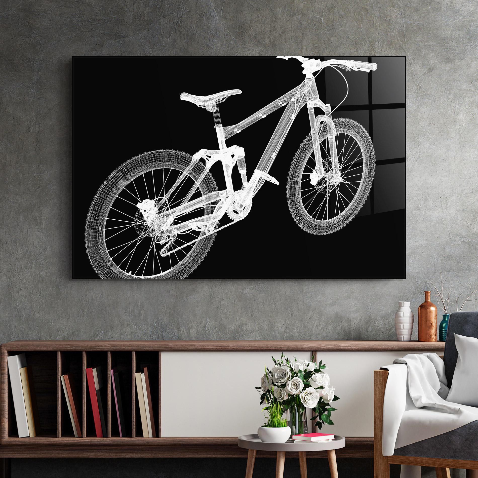 Glasbild Bike 3d Model mockup 2
