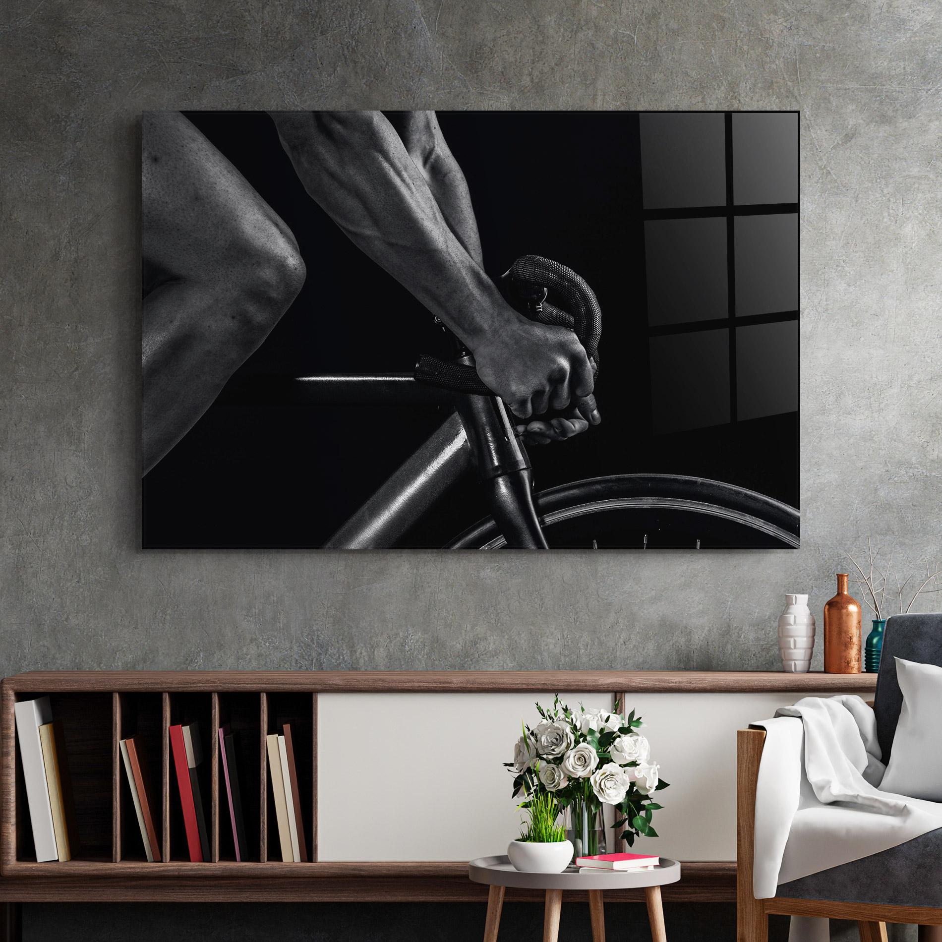 Glasbild Bike Burst mockup 2