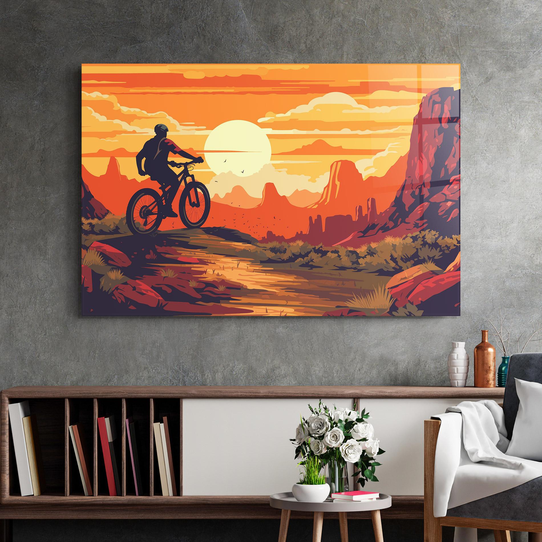 Glasbild Bike Mountain View mockup 2