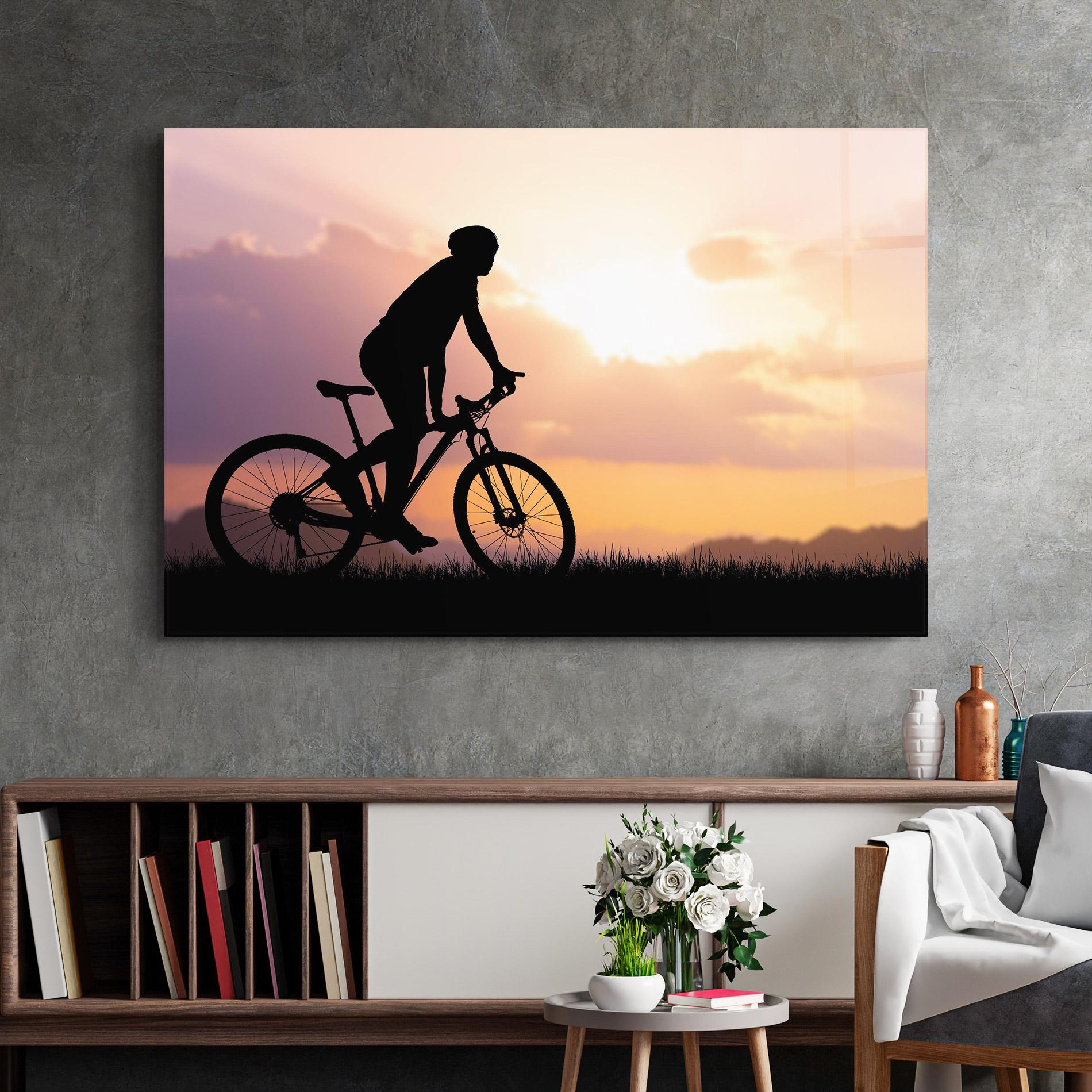 Glasbild Bike Travel Concept mockup 2