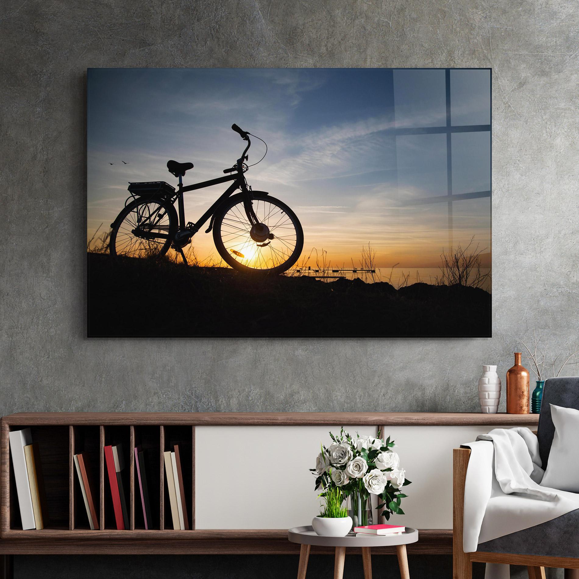 Glasbild Blue Sky Bike mockup 2