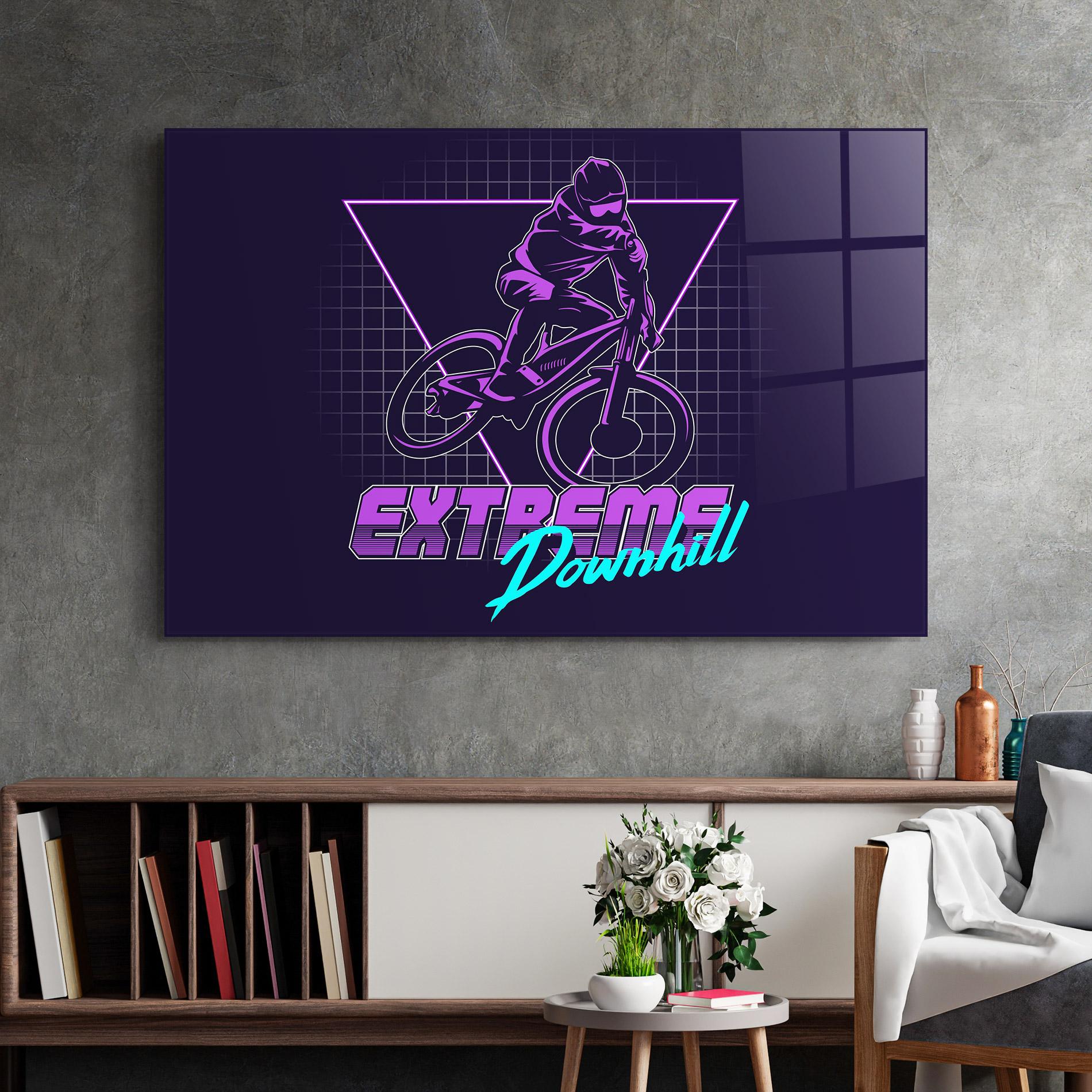Glasbild Extreme Downhill mockup 2