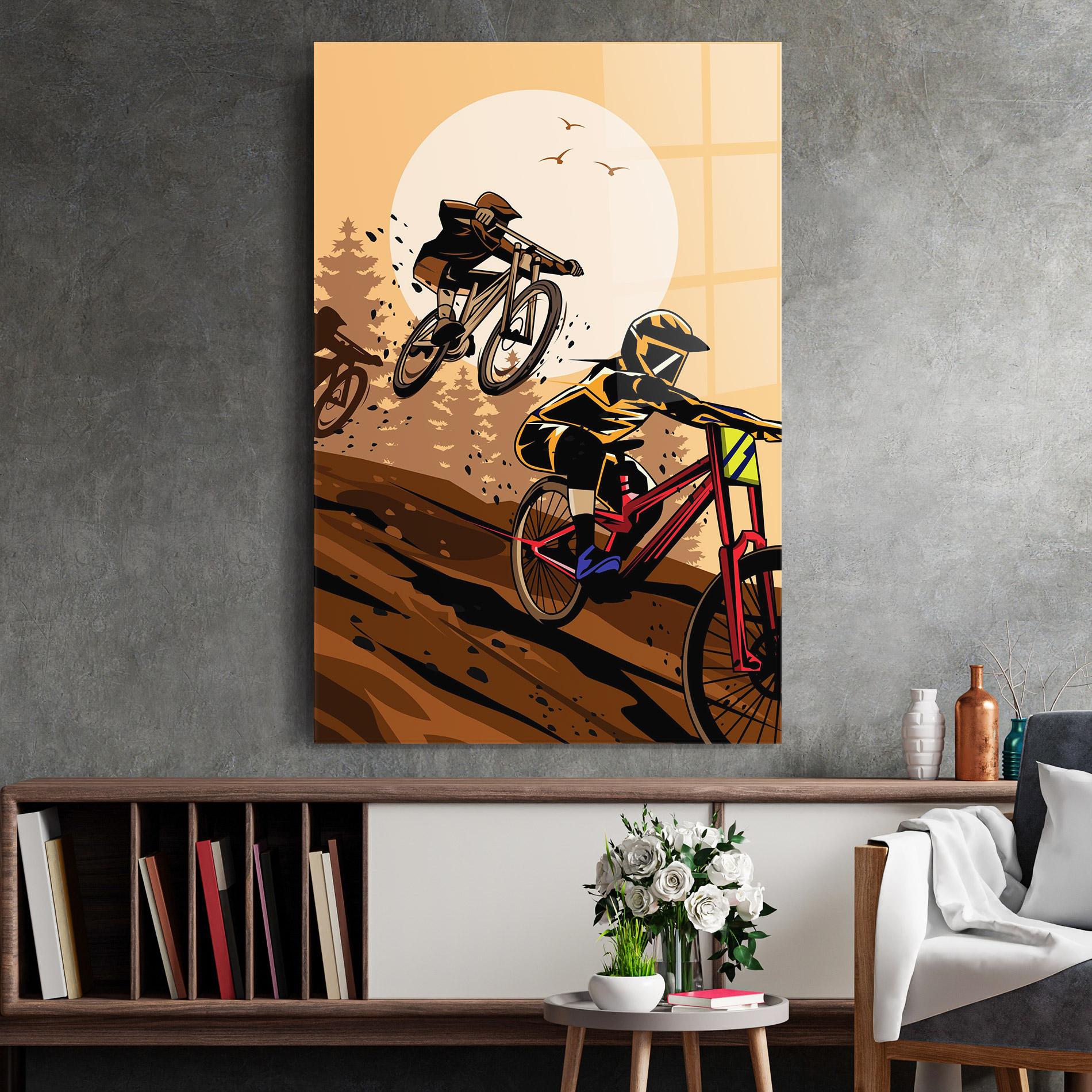 Glasbild Downhill Bike mockup 2