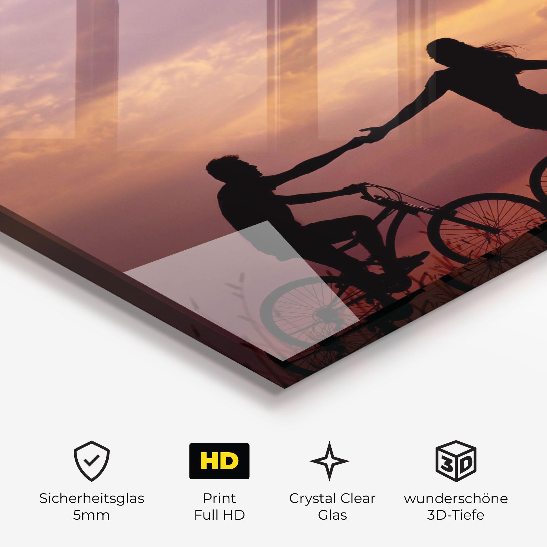Glasbild Bike Couple mockup 3