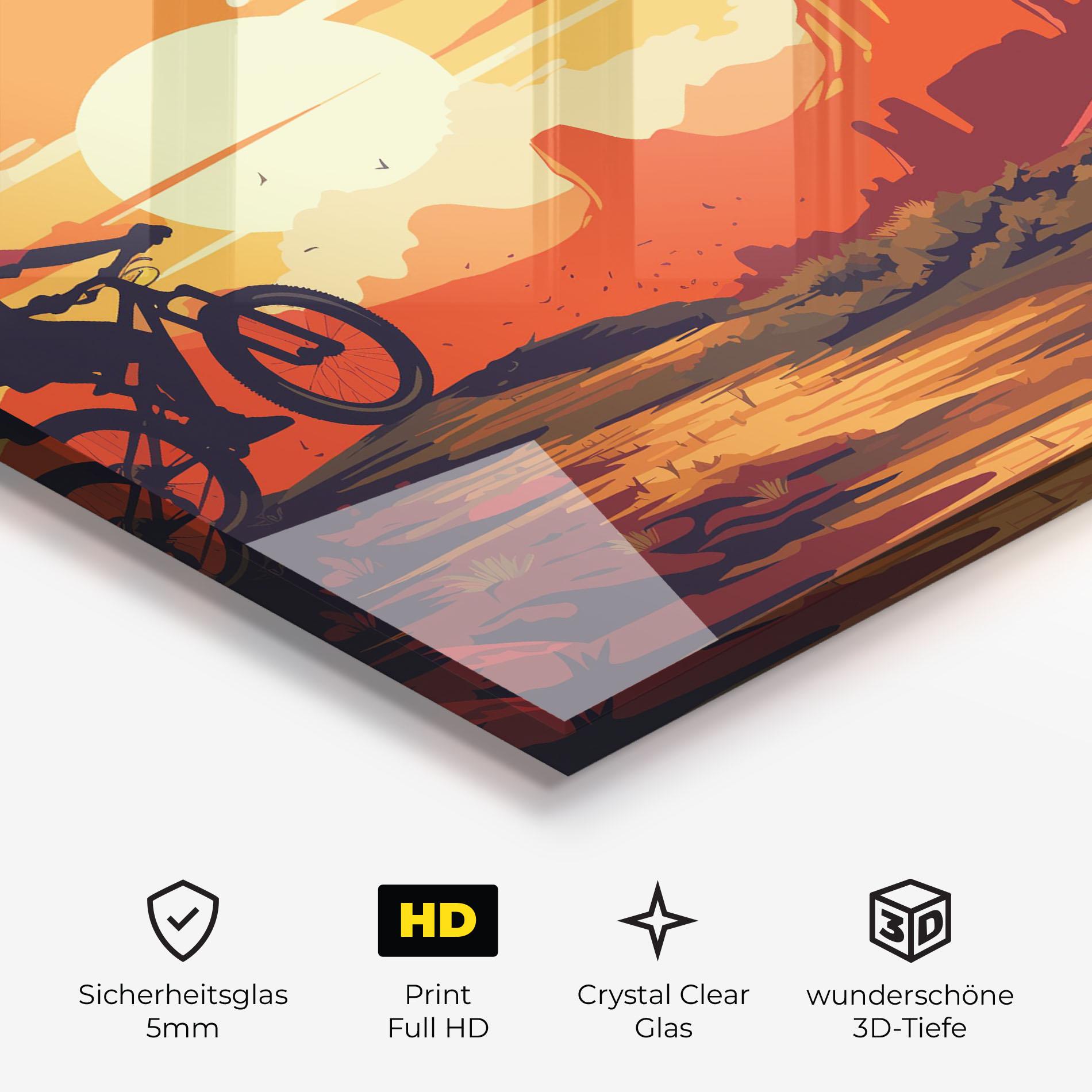 Glasbild Bike Mountain View mockup 3