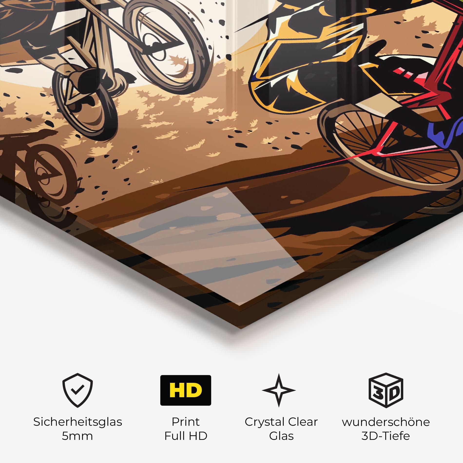 Glasbild Downhill Bike mockup 3