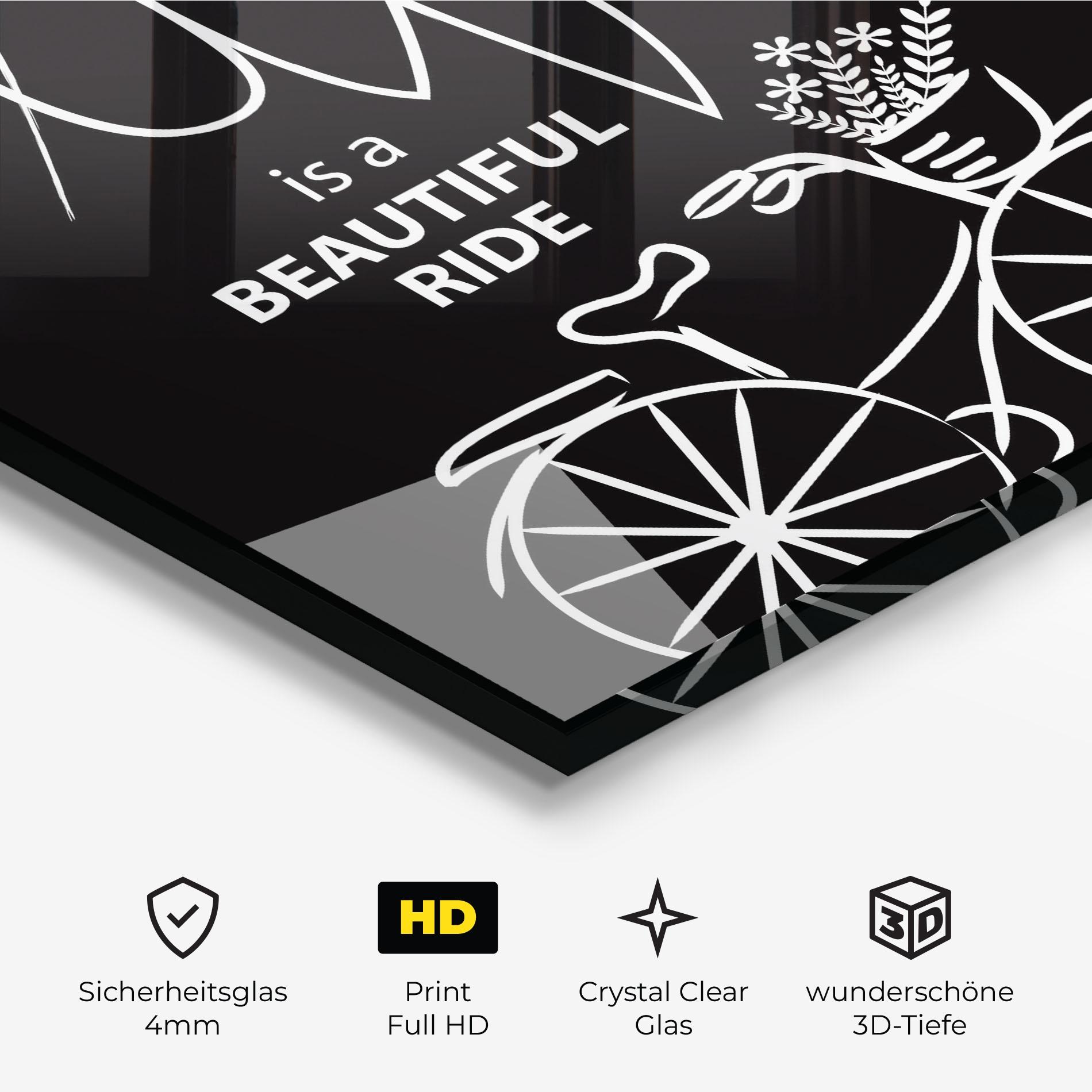 Glasbild Beautiful Ride mockup 3
