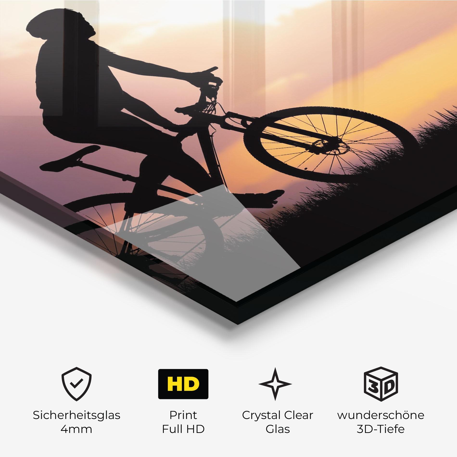 Glasbild Bike Travel Concept mockup 3