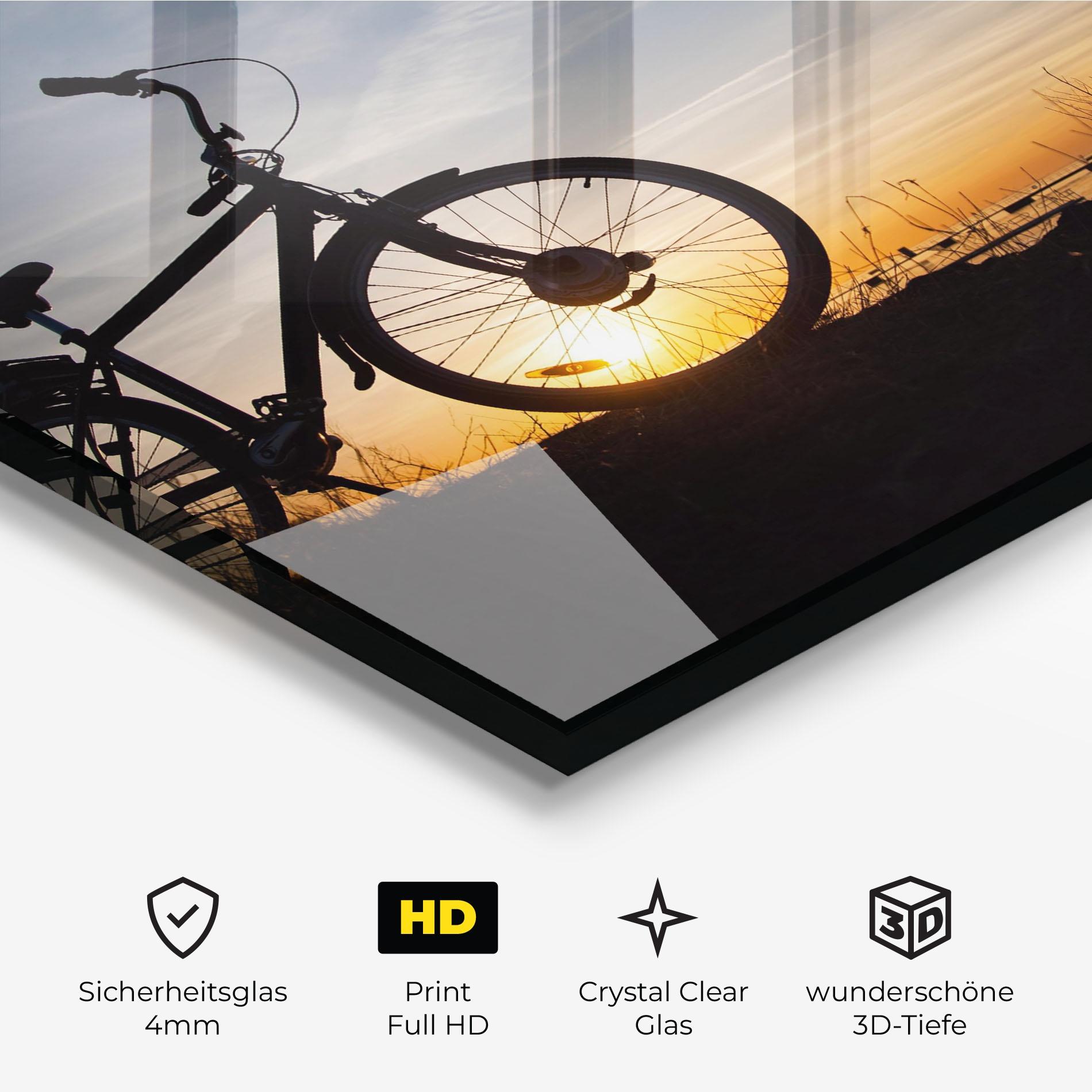 Glasbild Blue Sky Bike mockup 3