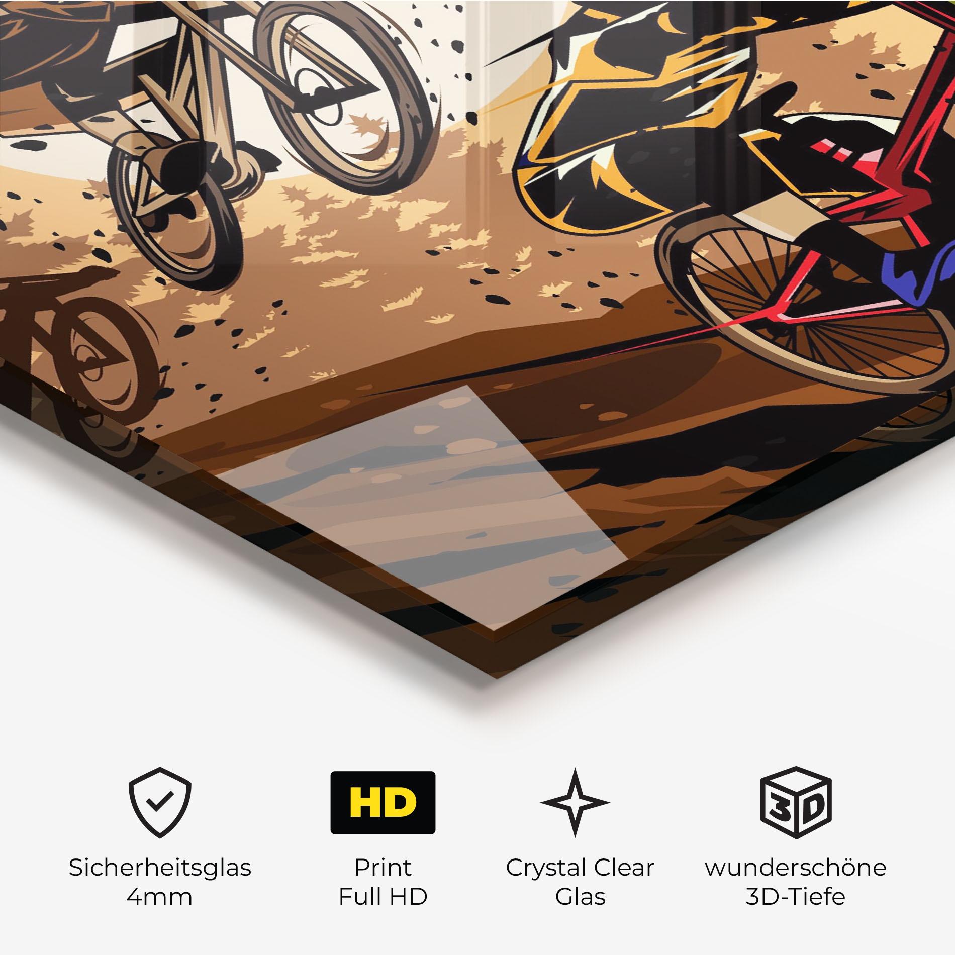 Glasbild Downhill Bike mockup 3