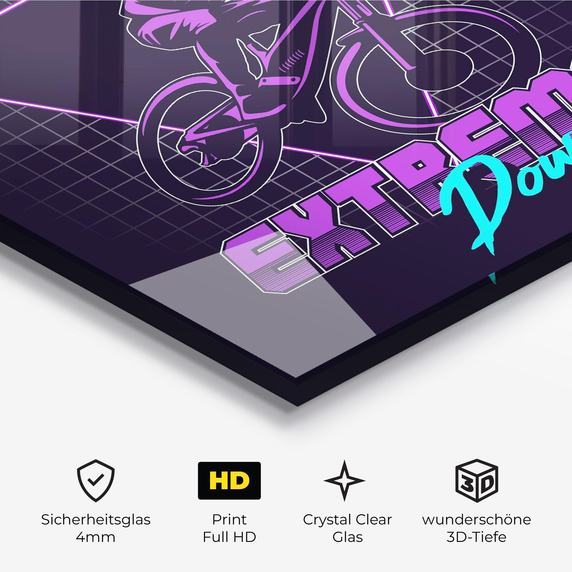 Glasbild Extreme Downhill mockup 3
