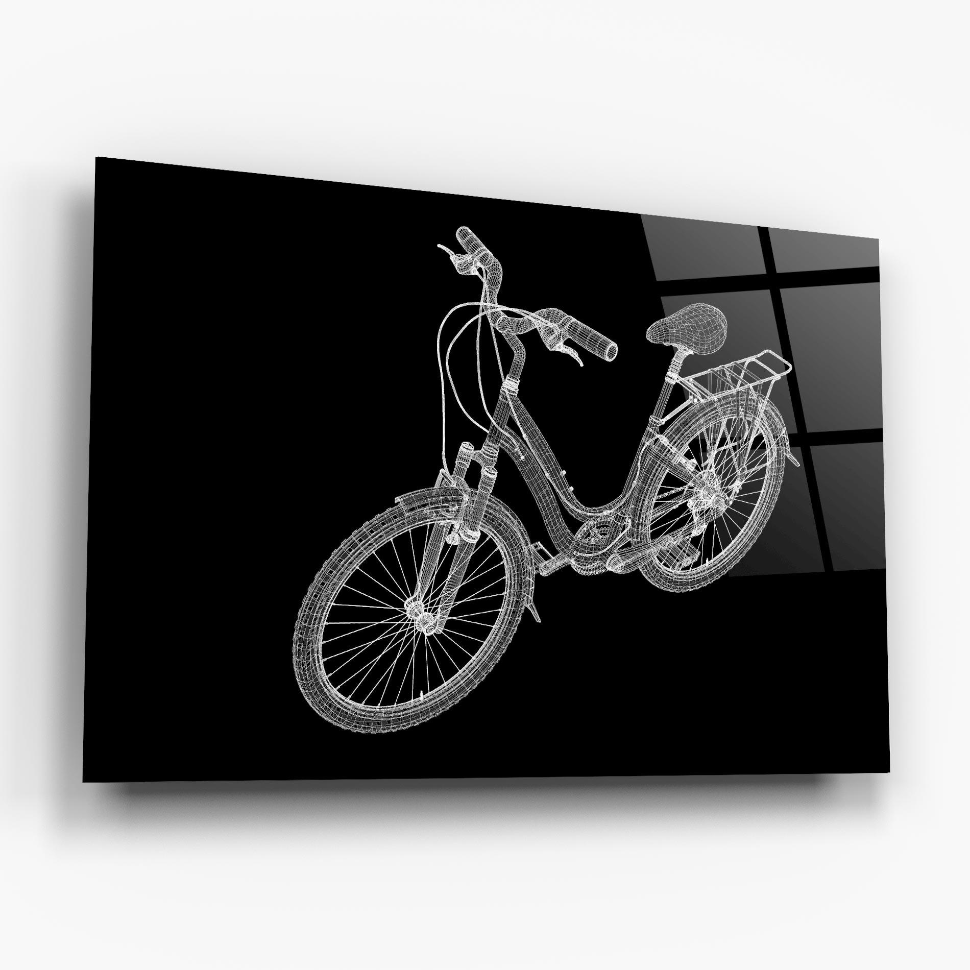 Glasbild Bicycle 3d Model mockup 6