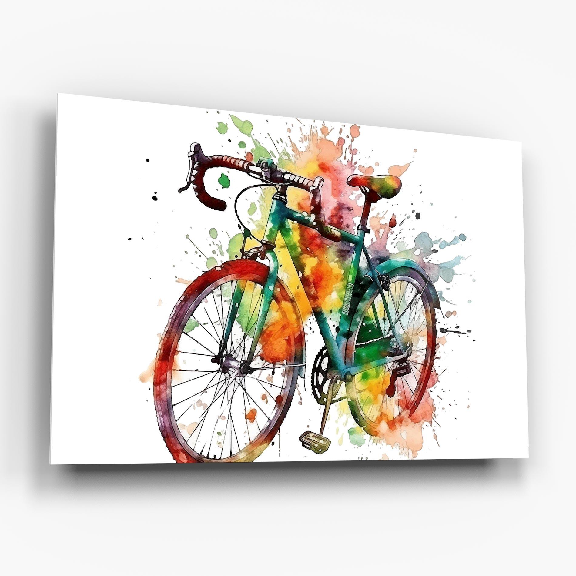 Glasbild Bicycle Color Splash mockup 6