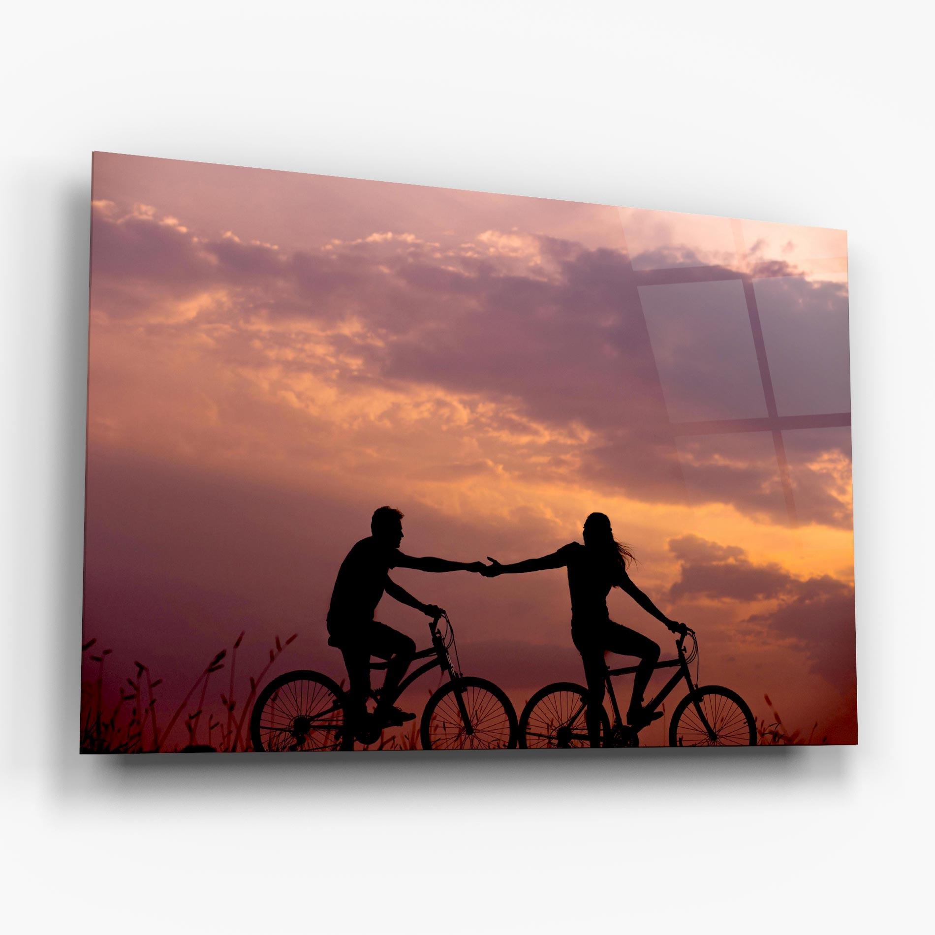 Glasbild Bike Couple mockup 6