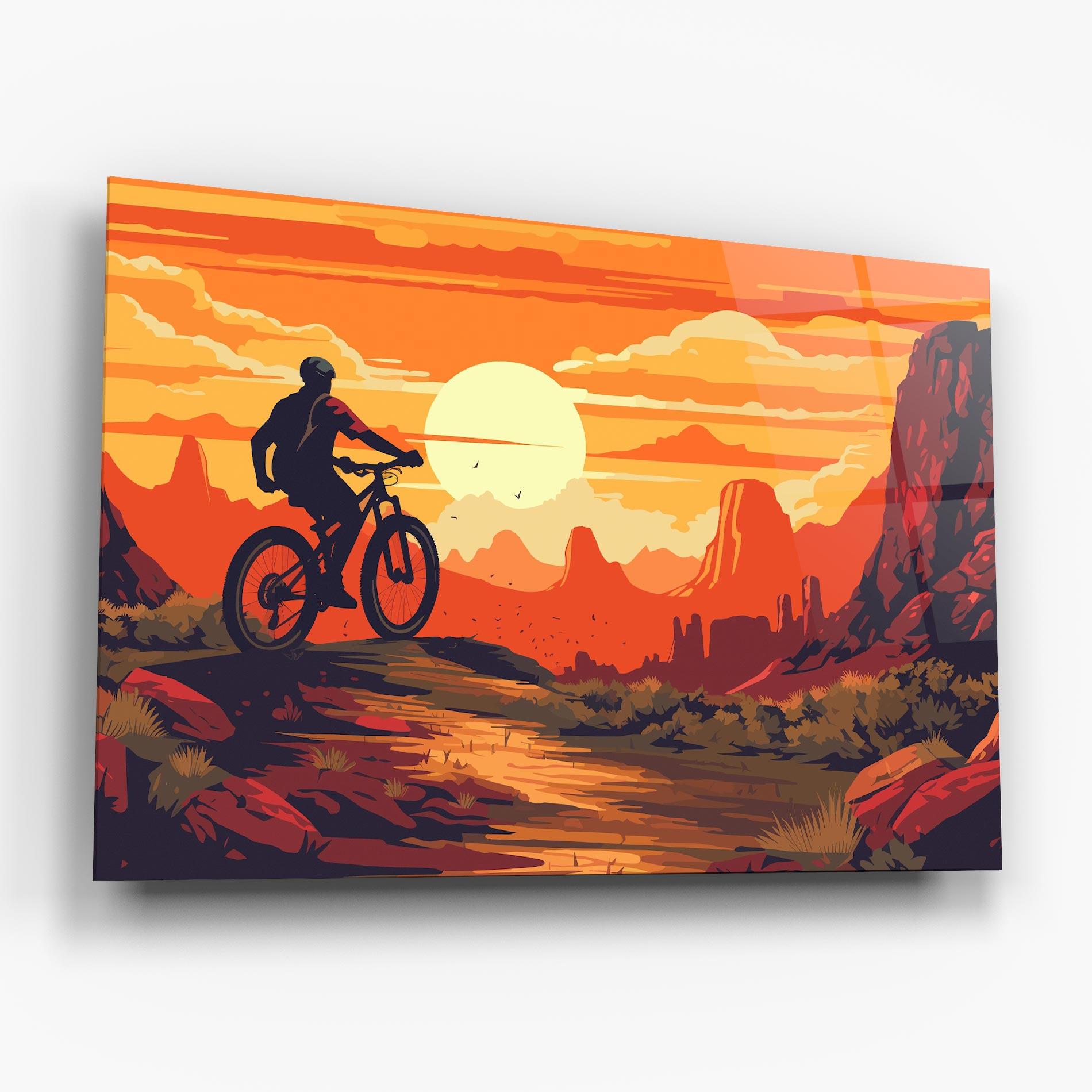 Glasbild Bike Mountain View mockup 6