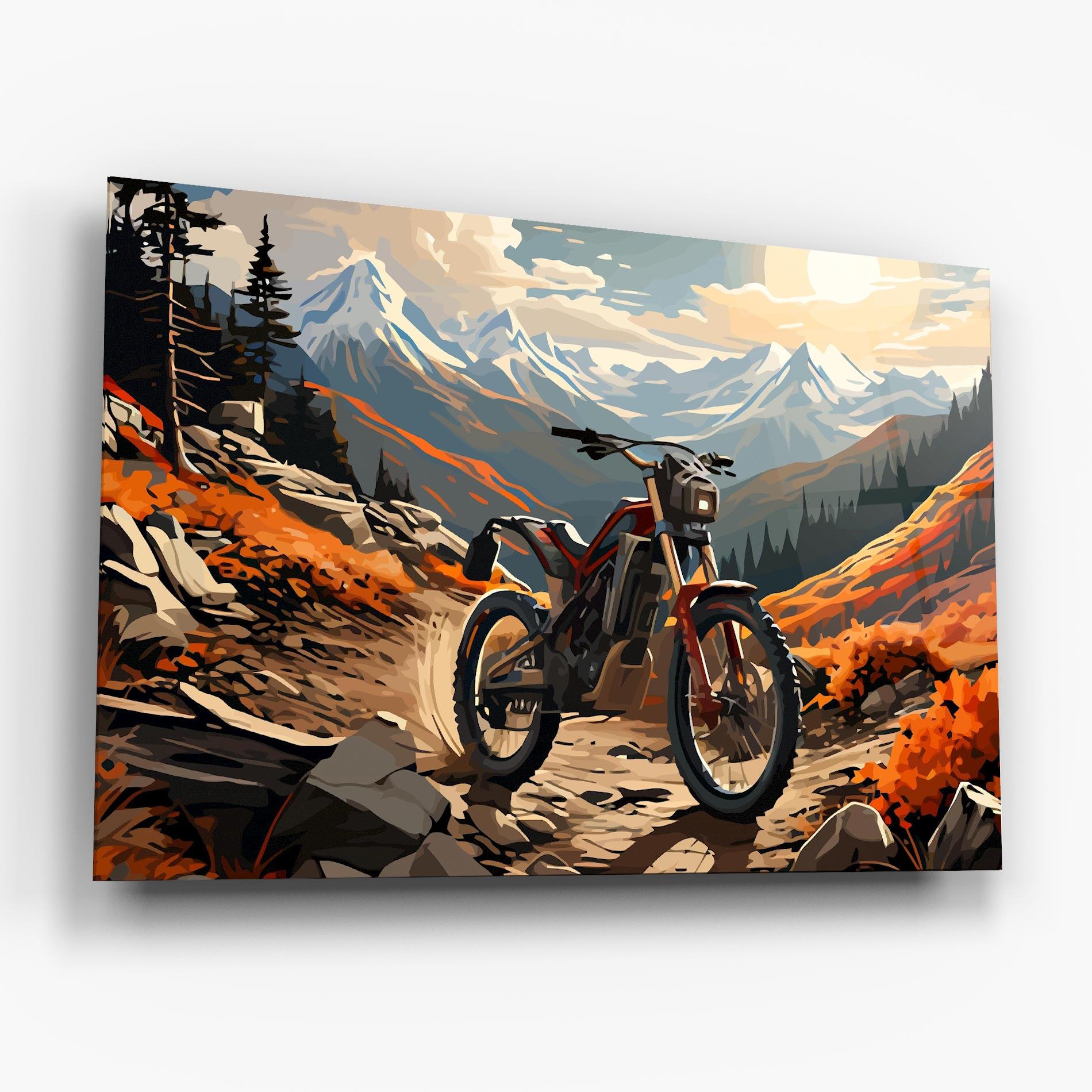 Glasbild Bike Mountain mockup 6