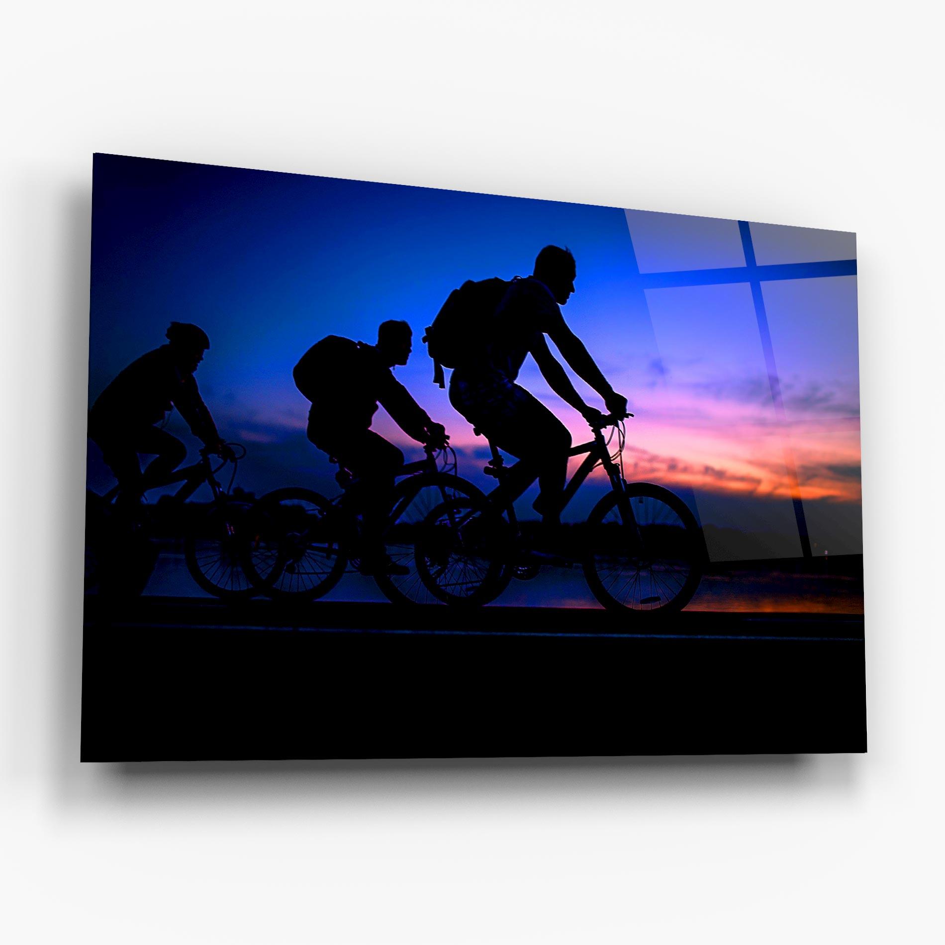 Glasbild Dark Blue Sky Shilouette mockup 6