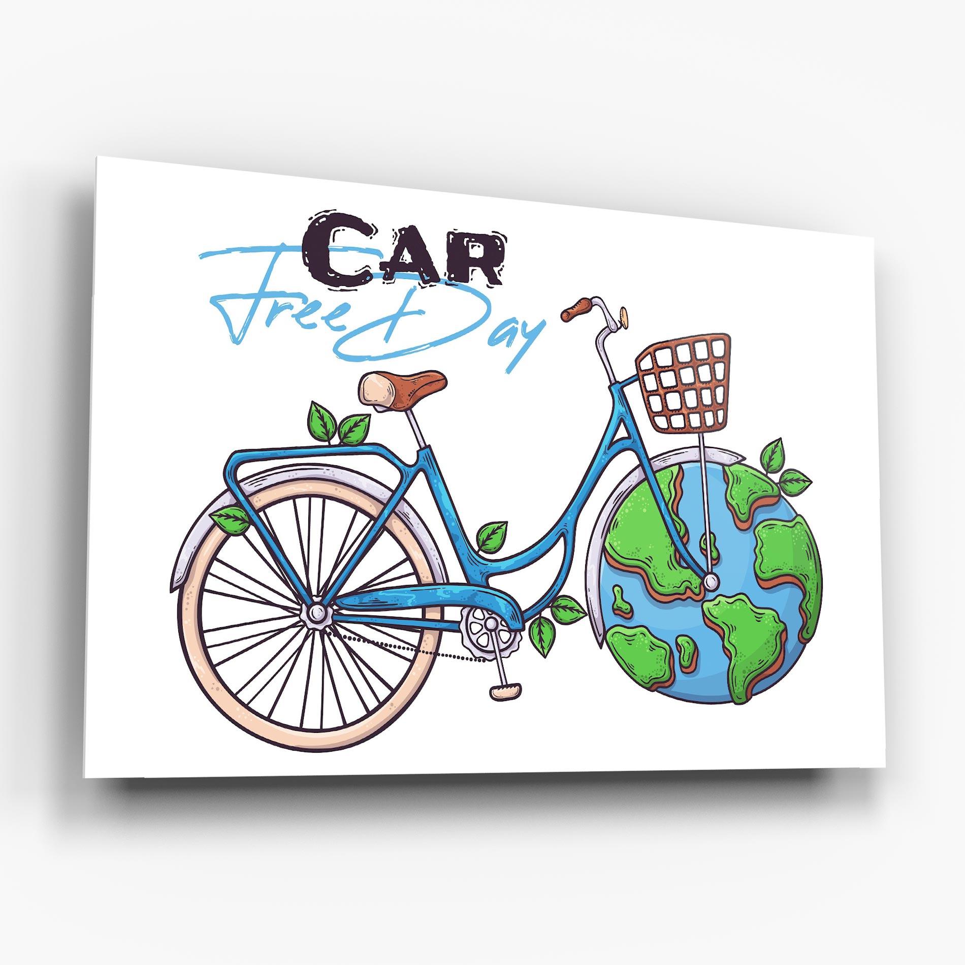 Glasbild Free Day Bike mockup 6