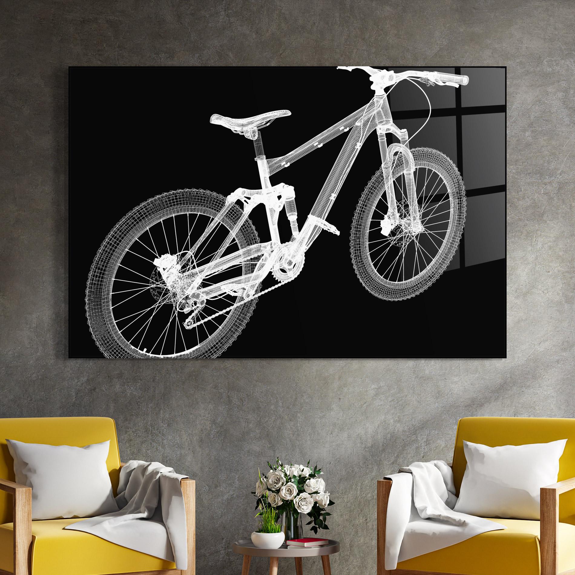 Glasbild Bike 3d Model mockup 4