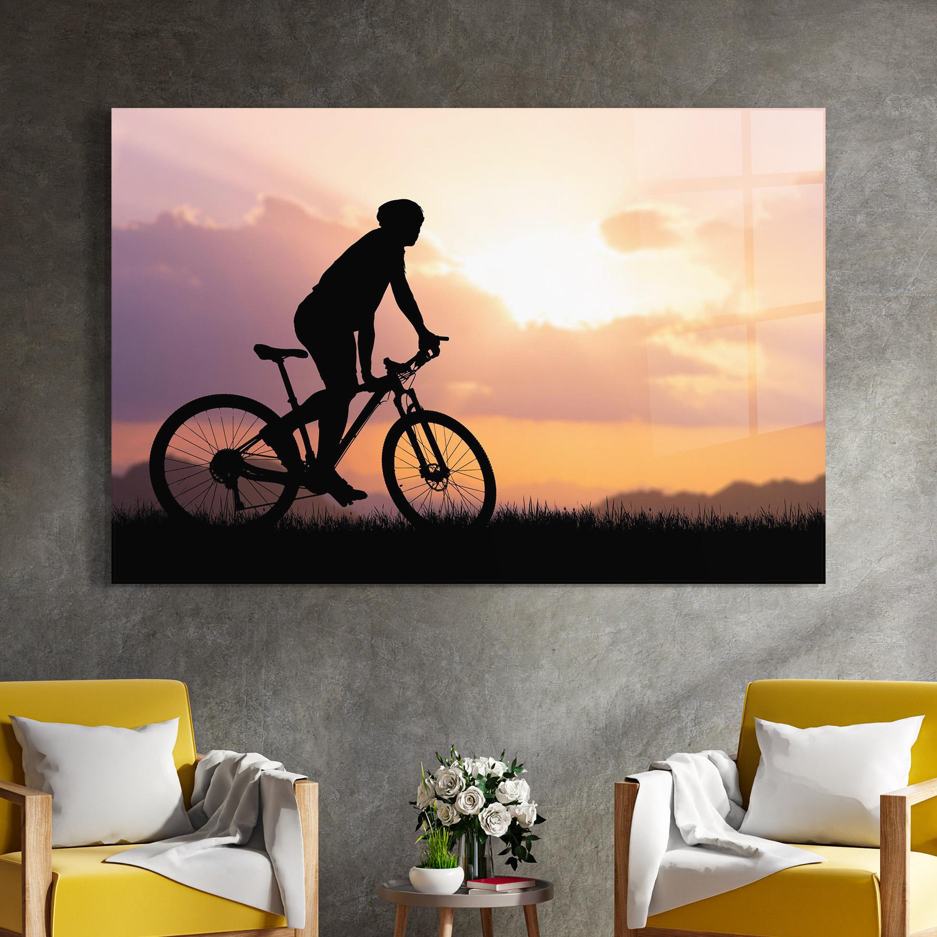 Glasbild Bike Travel Concept mockup 4